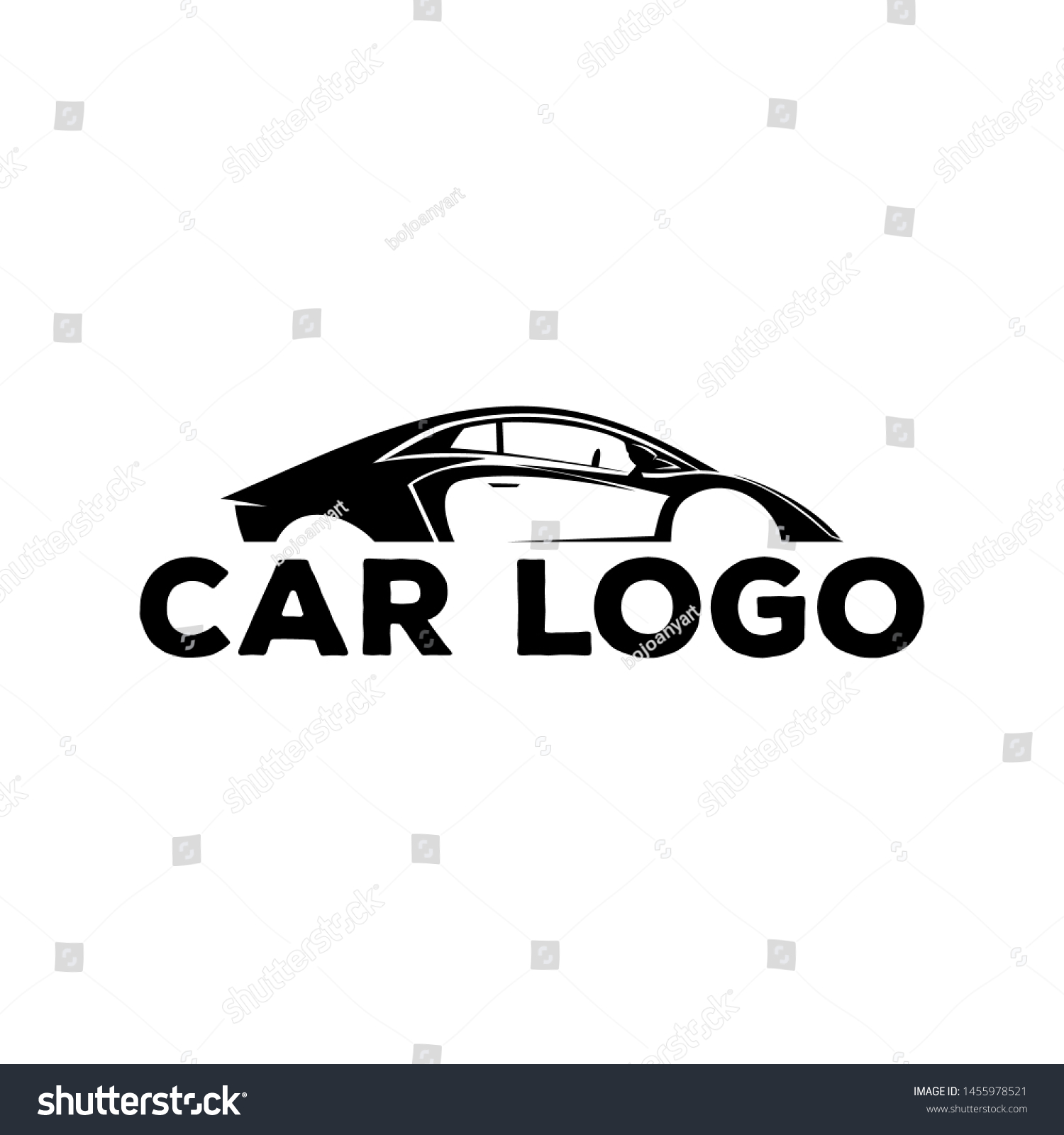 Car Logo Vector Black White Stock Vector (Royalty Free) 1455978521 ...