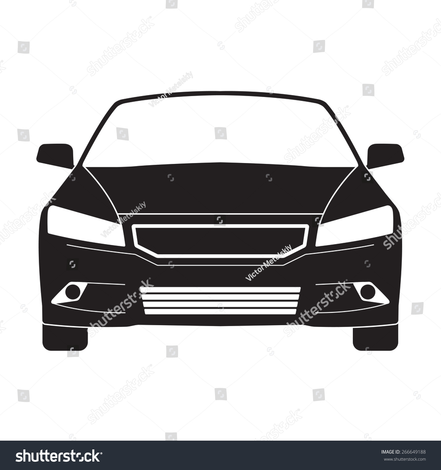 Car Outline Icon Sign Vector Black Stock Vector 266649188 - Shutterstock