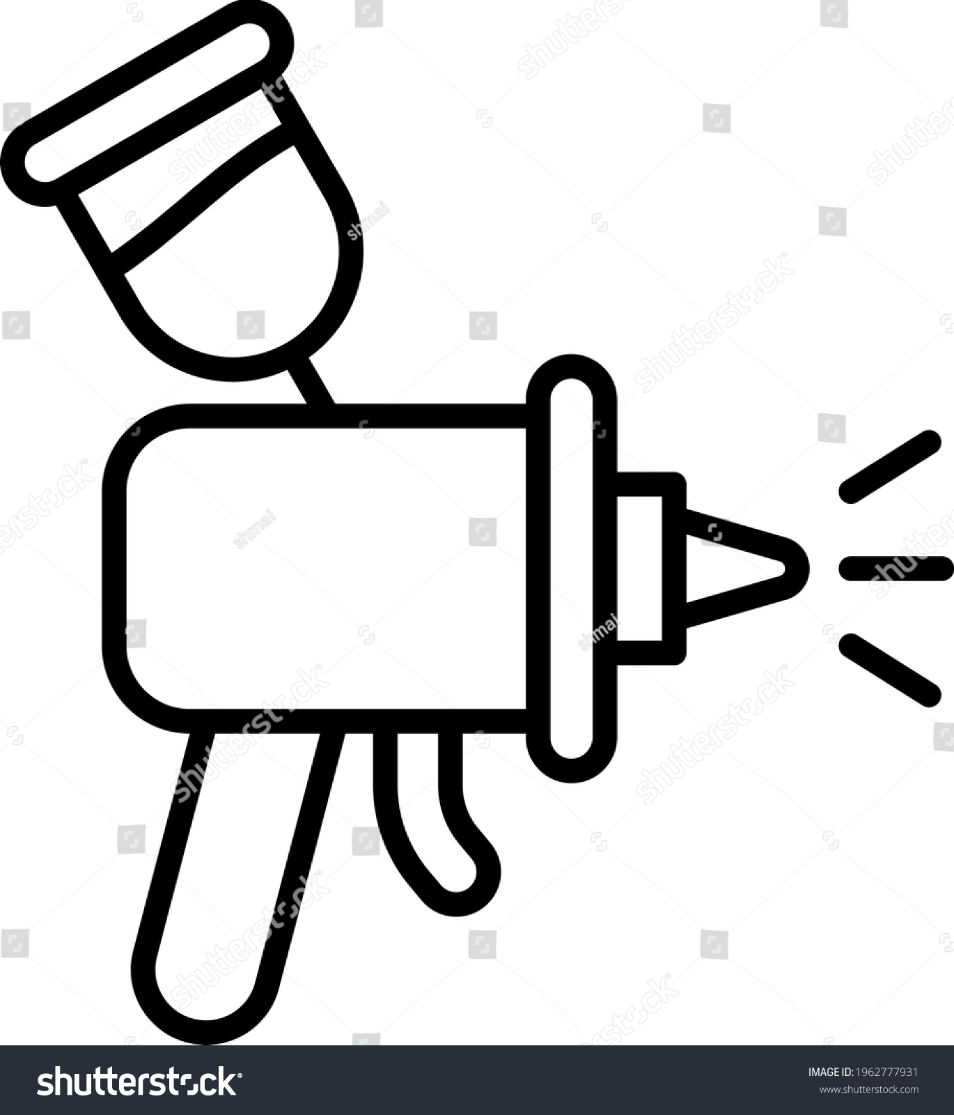 Car Paint Spray Gun Concept Vector Stock Vector (Royalty Free ...