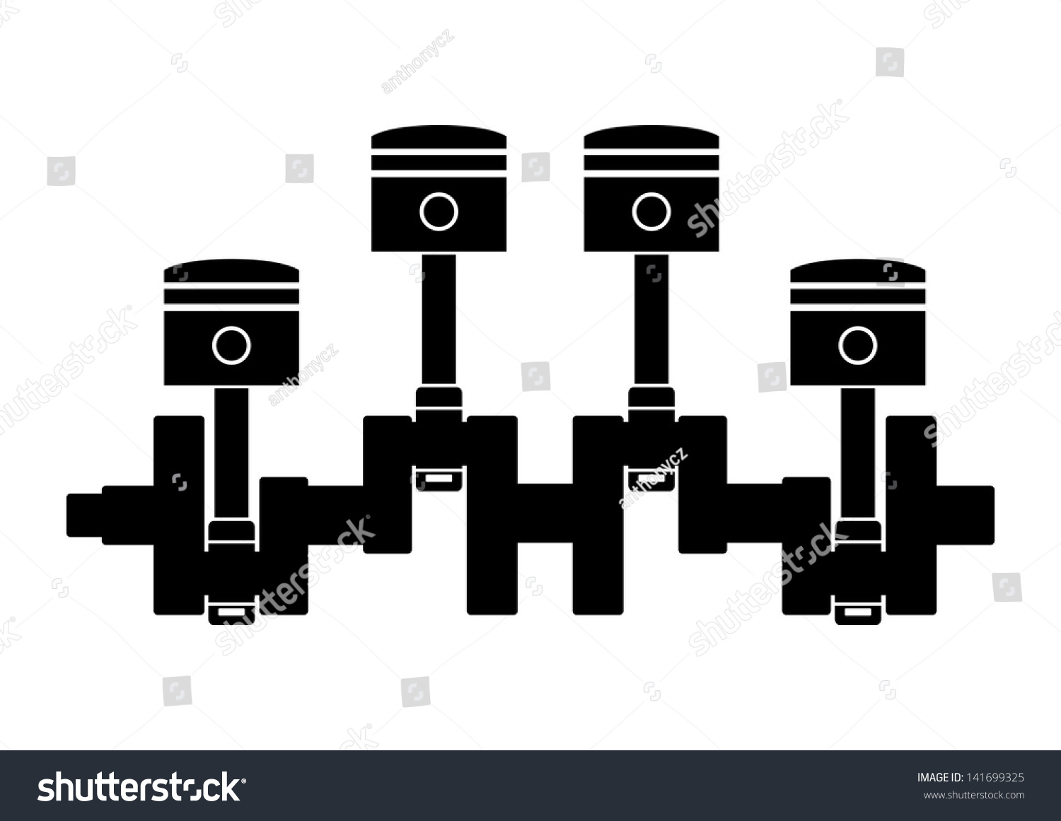 Car Pistons Stock Vector 141699325 - Shutterstock