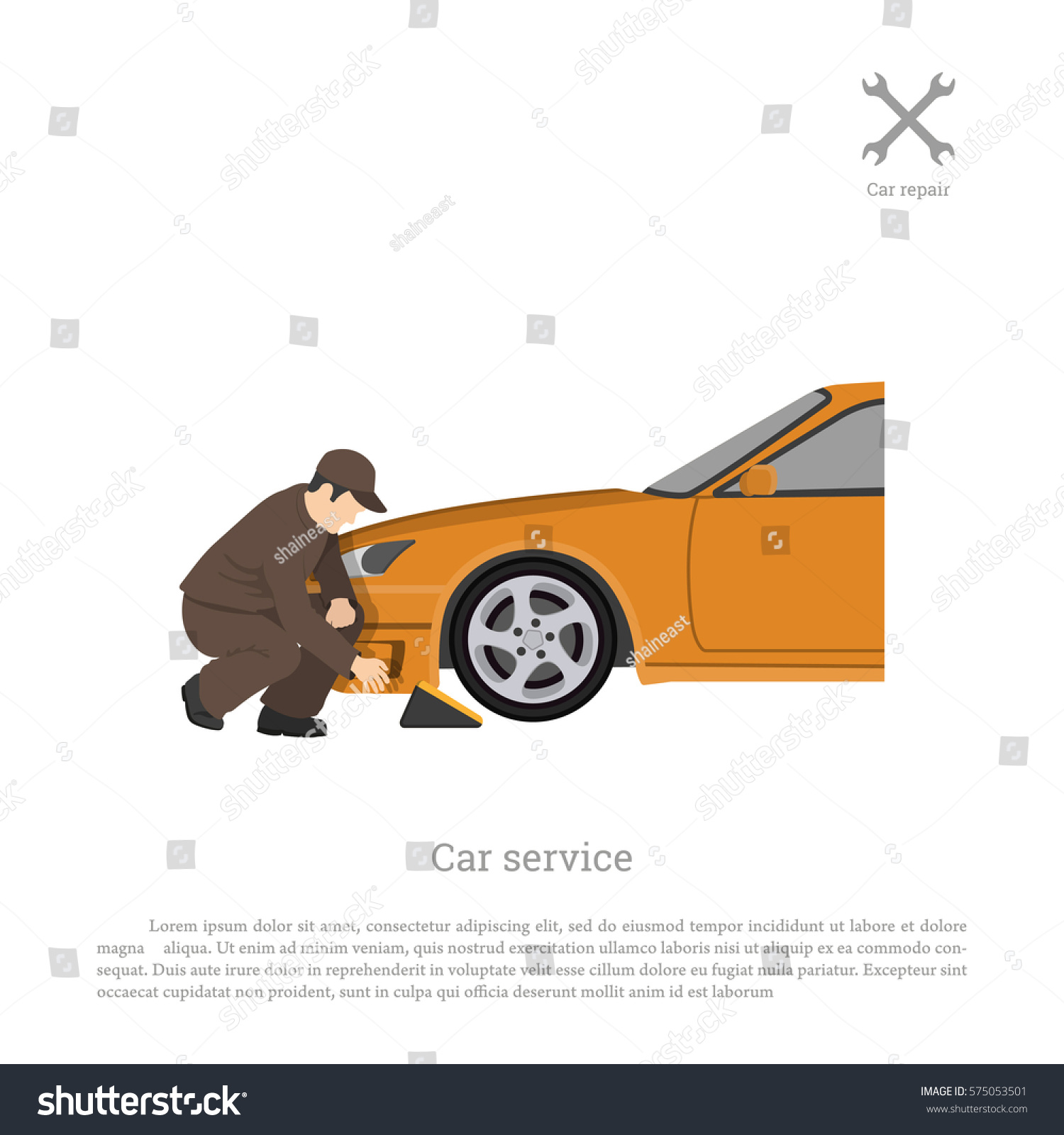 SVG of Car repair and maintenance. Auto service. Vehicle workshop. Vector illustration svg