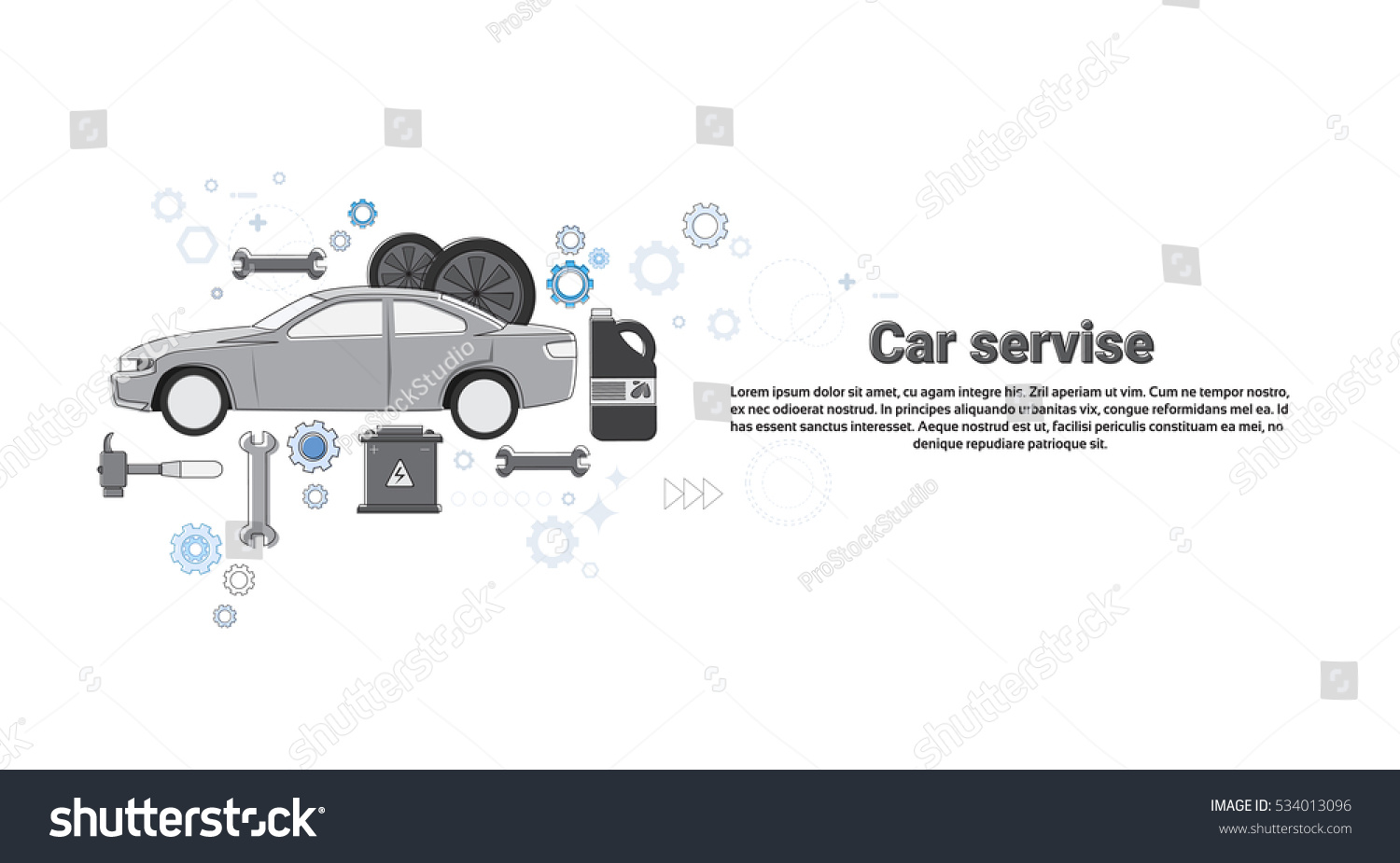 Car Service Auto Mechanics Business Web Stock Vector Royalty Free