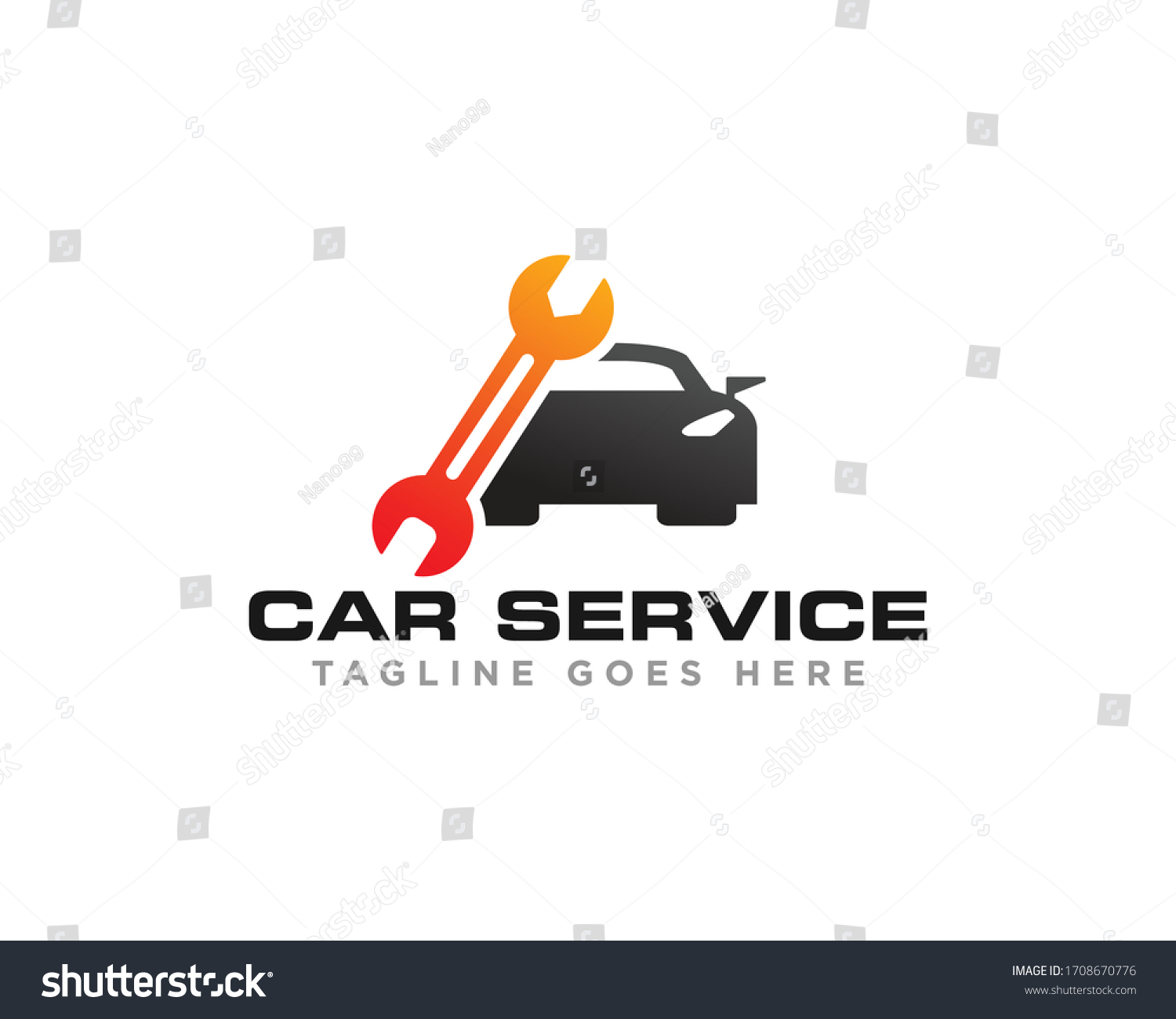 Car Service Logo Design Vector Stock Vector (Royalty Free) 1708670776