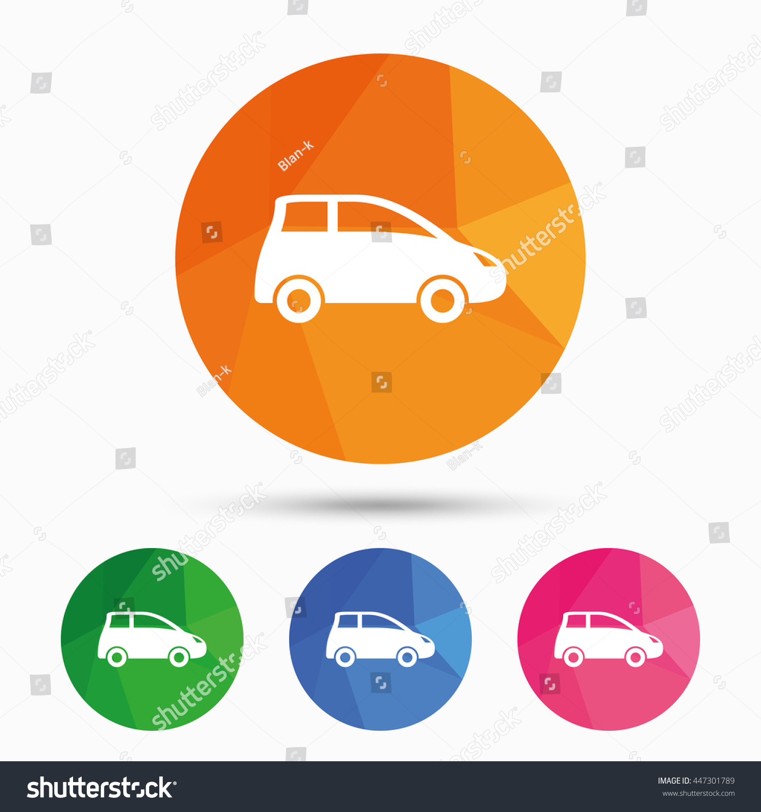 Car Sign Icon Hatchback Symbol Transport Stock Vector (Royalty Free ...