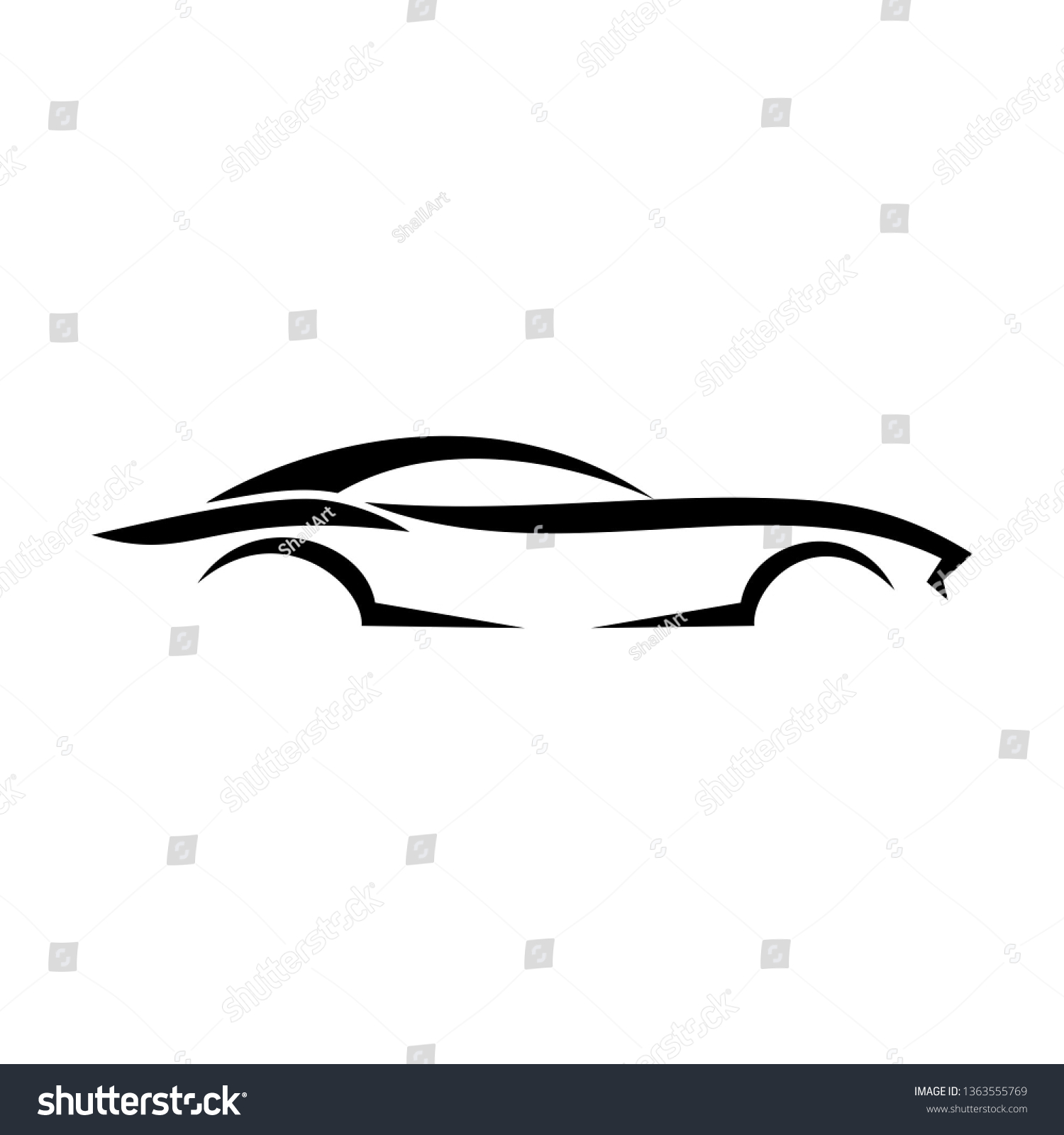 Car Silhouette Auto Icon Automotive Logo Stock Vector (Royalty Free ...