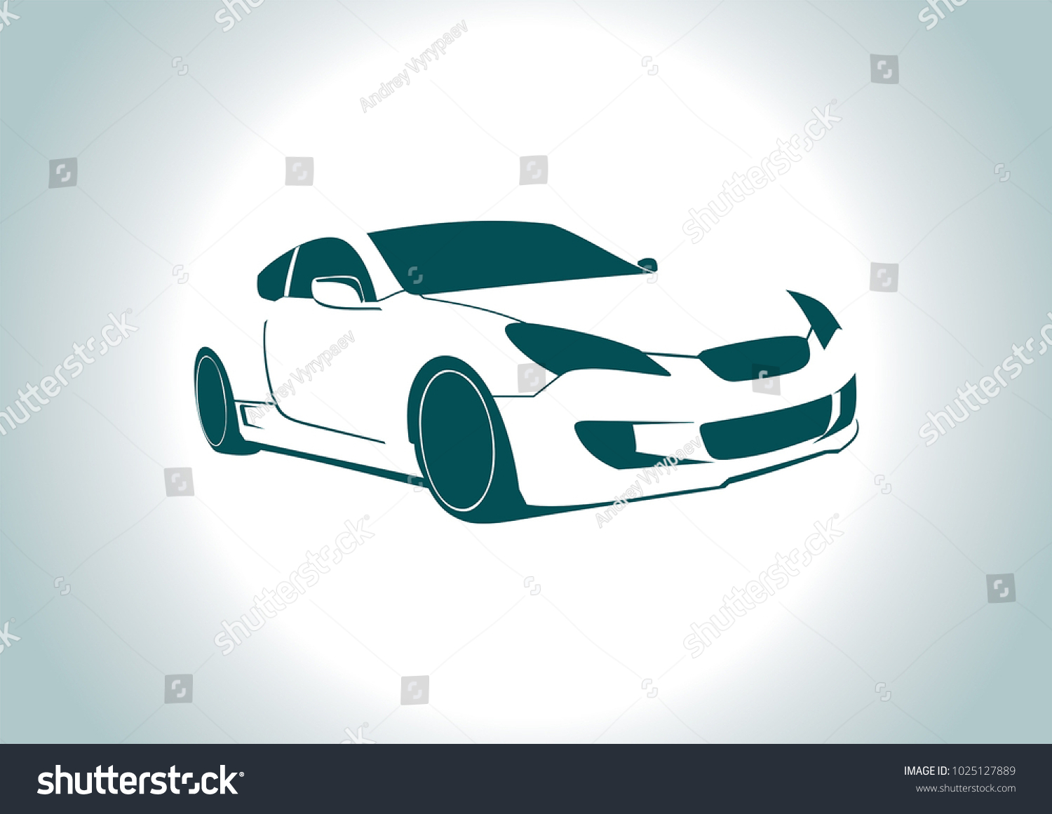 Car Silhouette On Grey Background Hyundai Stock Vector (Royalty Free ...