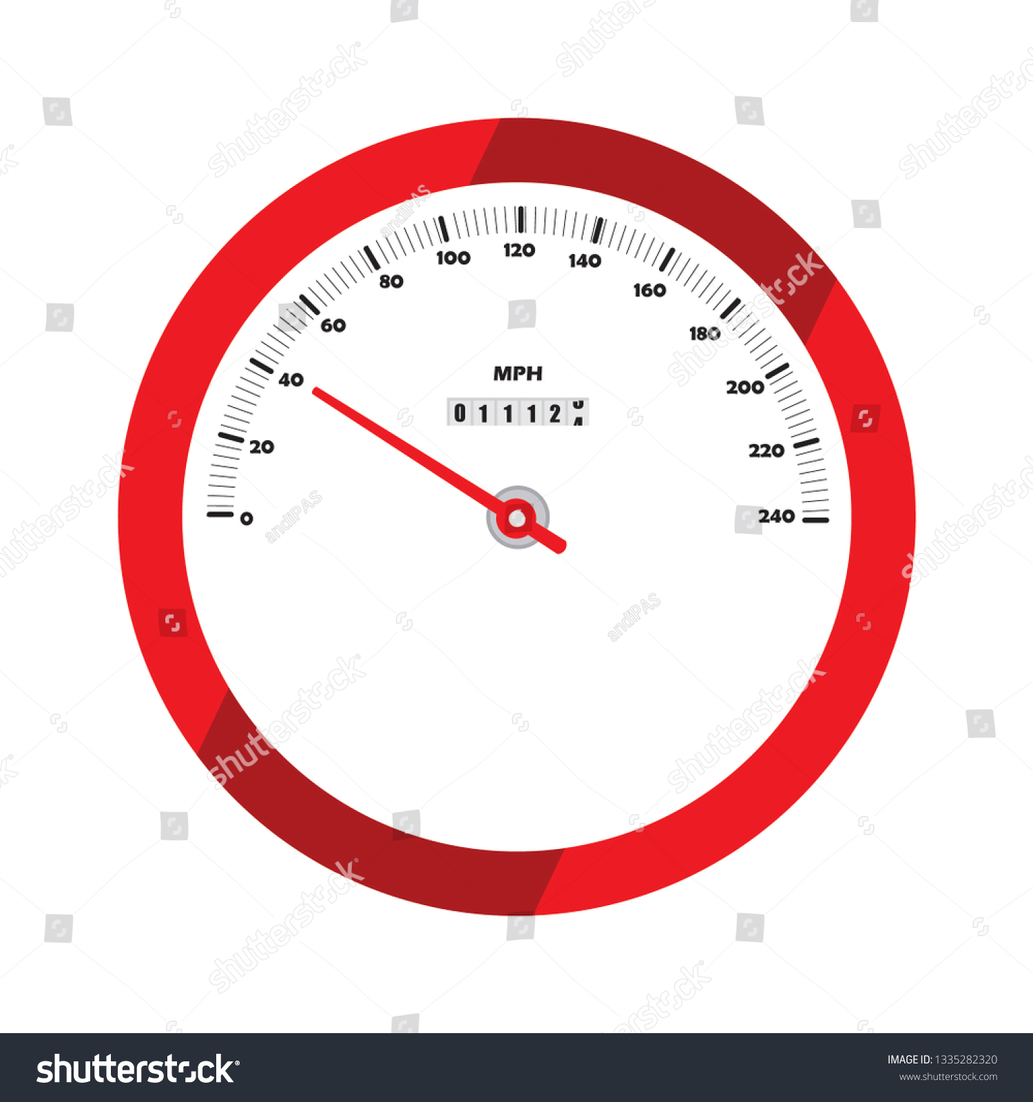 Car Speedometer Speed Level Scale Isolated Stock Vector (Royalty Free