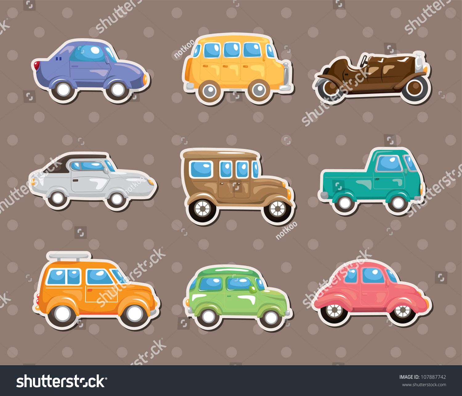 Car Stickers Stock Vector 107887742 : Shutterstock