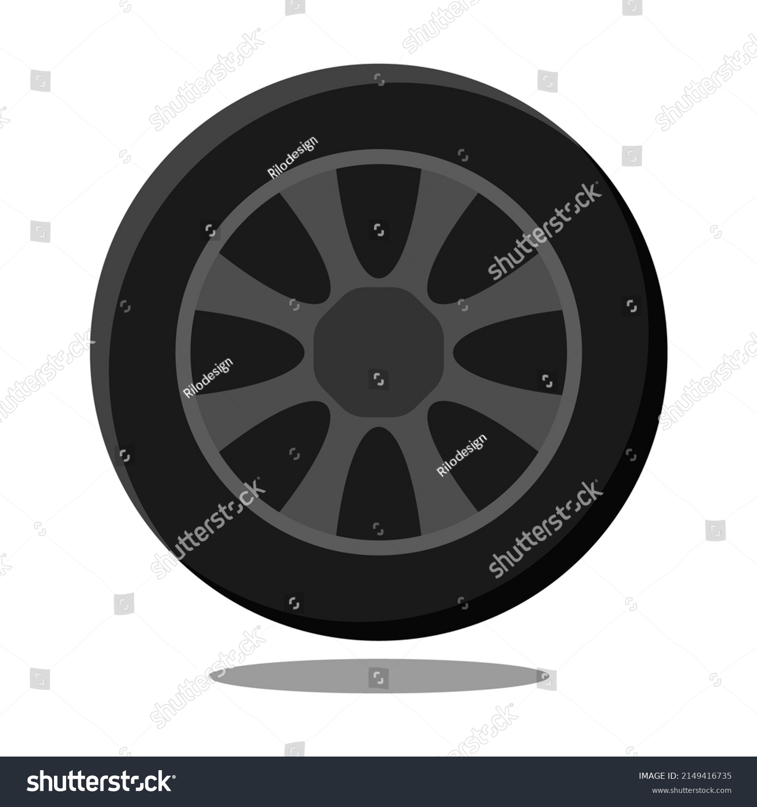 Car Tire Illustration Tire Cartoon Stock Vector (Royalty Free ...