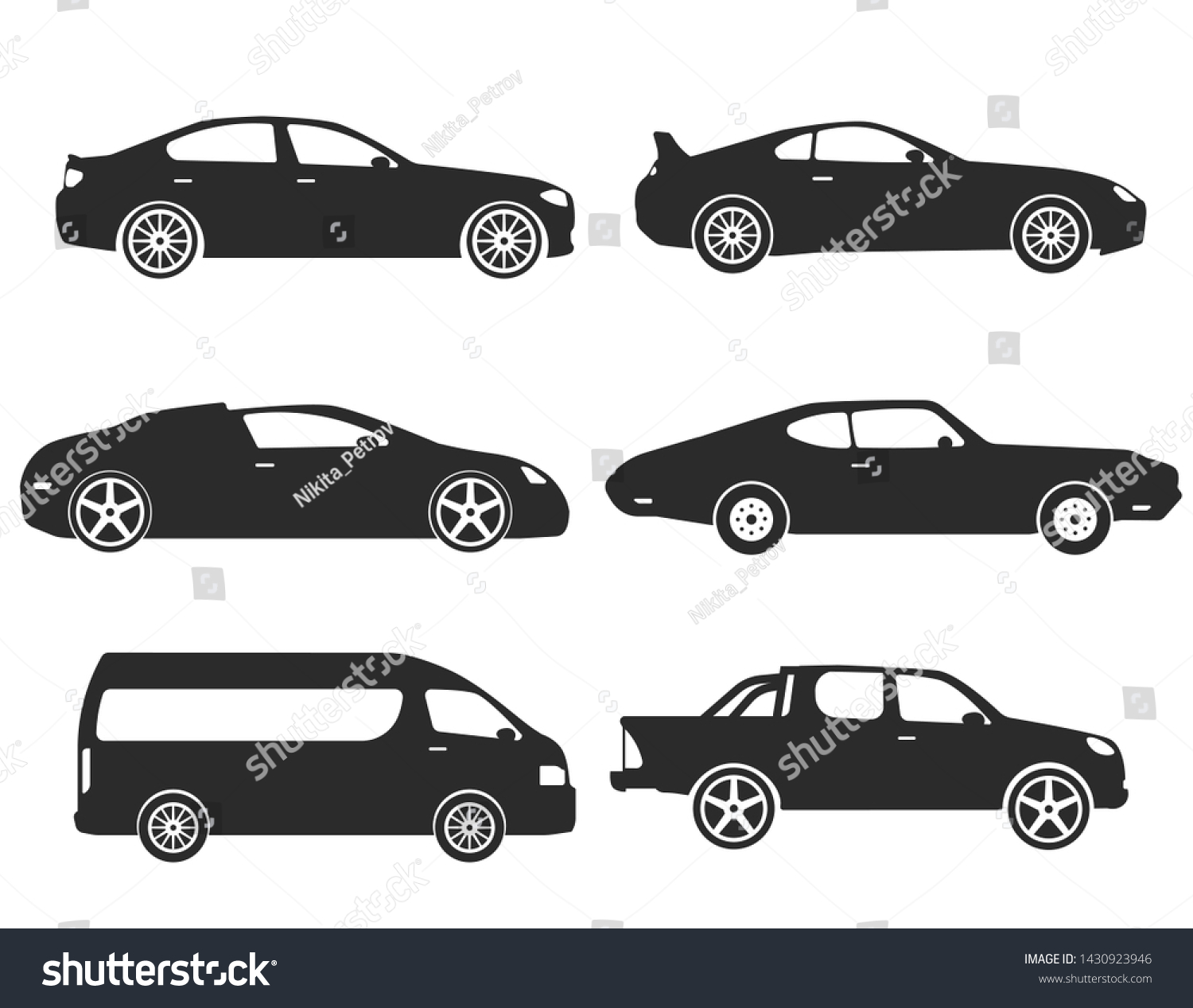 Car Type Model Objects Icons Set car-type-model-objects-icons-set