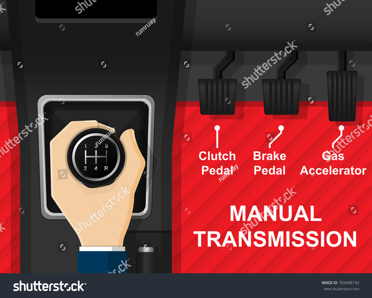 Car Vehicle Manual Transmission Drive Change Stock Vector Royalty Free Shutterstock