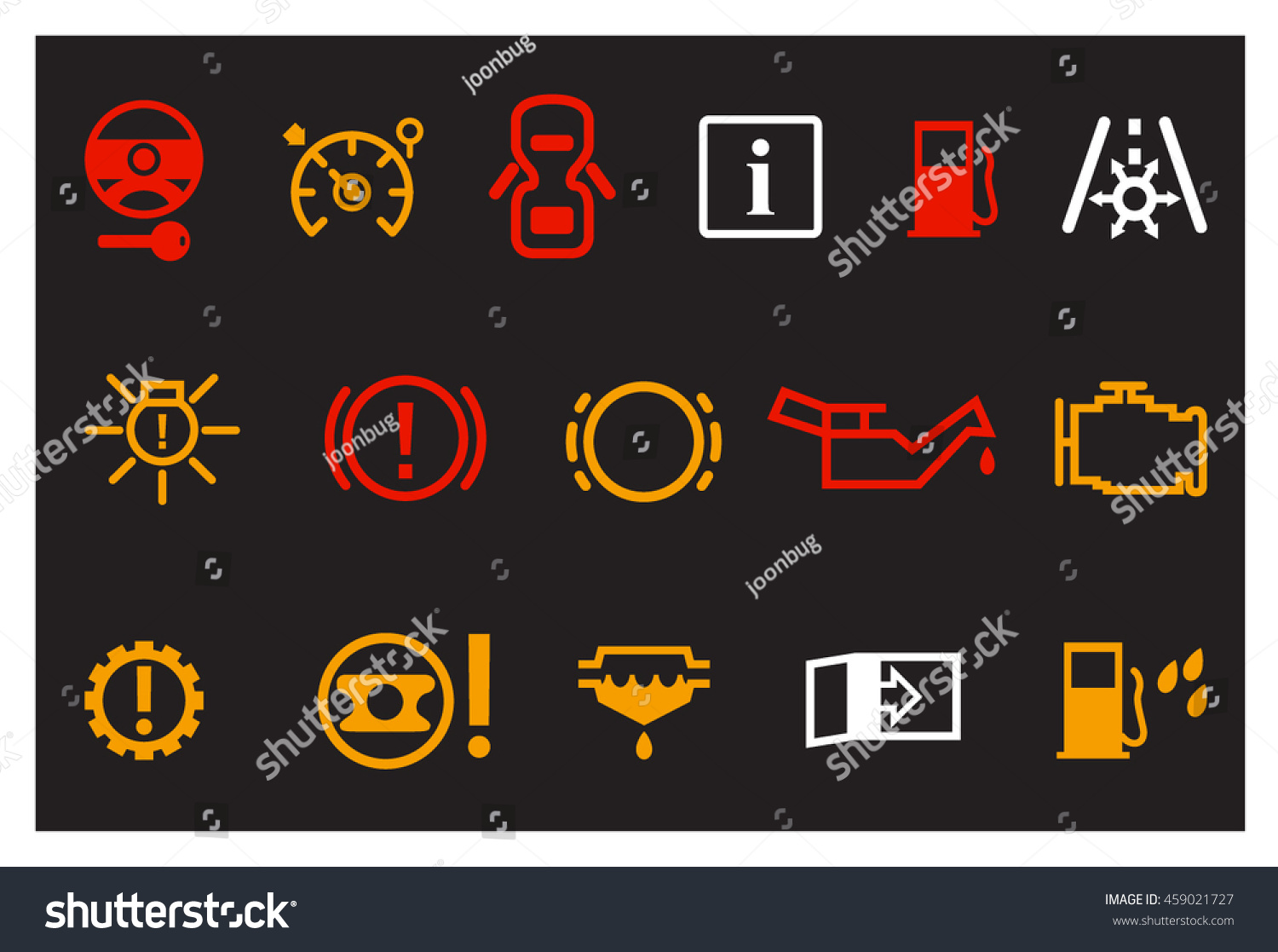 Car Warning Lights 2 Stock Vector (Royalty Free) 459021727