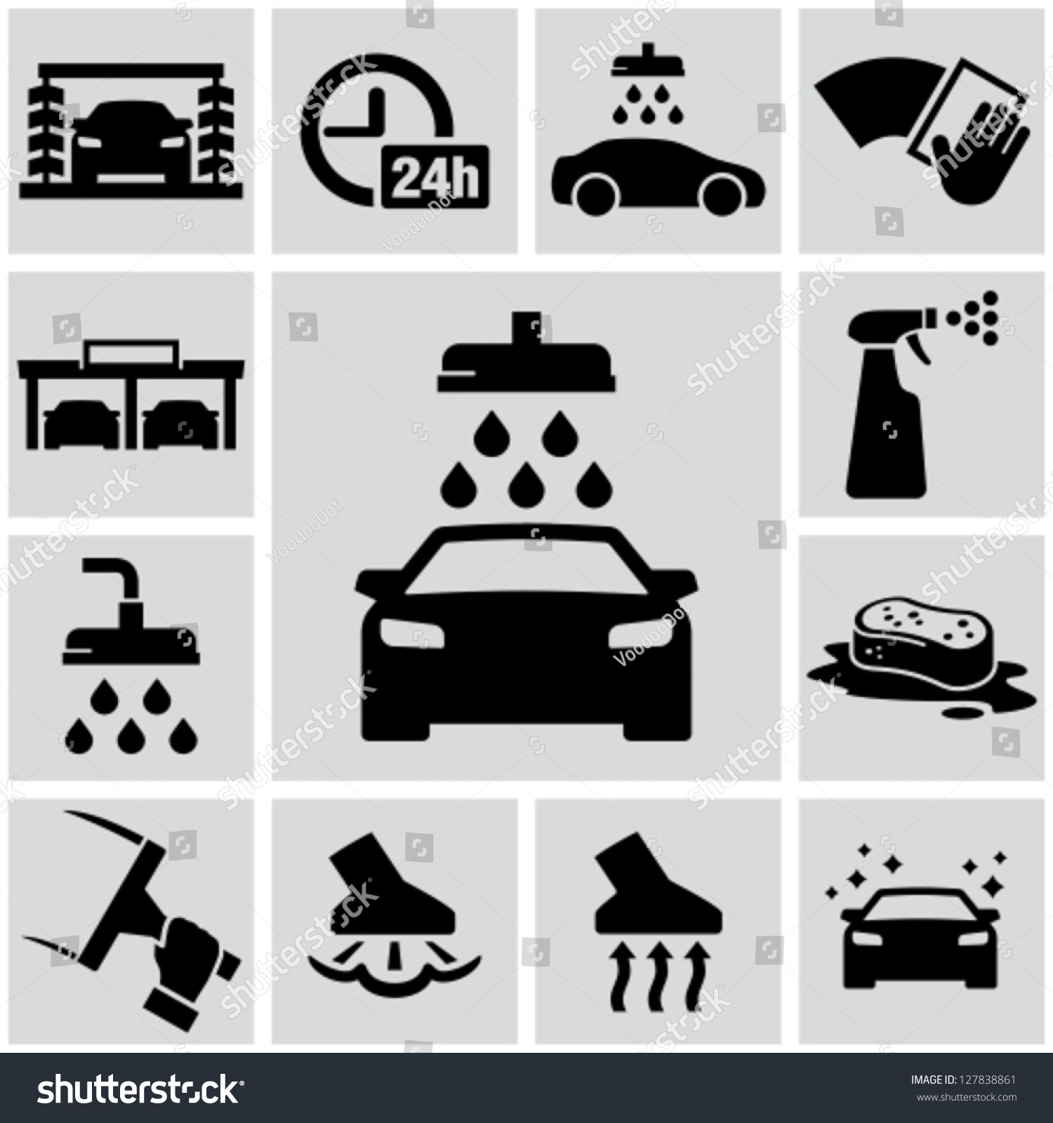 Car Wash Stock Vector 127838861 - Shutterstock