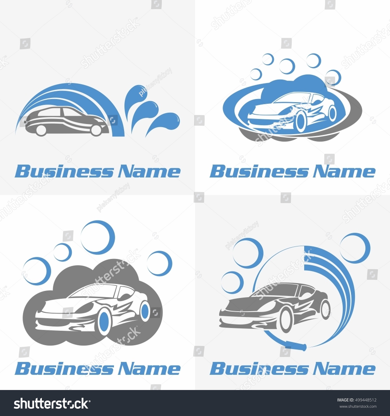 Car Wash Logo Set Packs Stock Vector Illustration 499448512 : Shutterstock