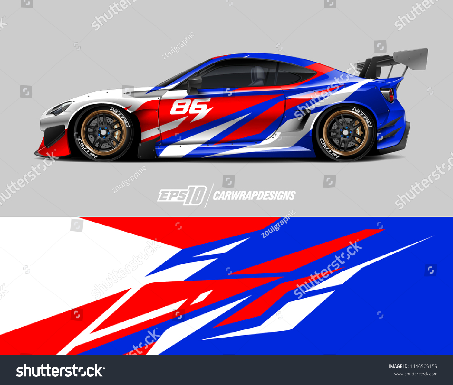 Car Wrap Design Concept Abstract Racing Stock Vector (Royalty Free ...