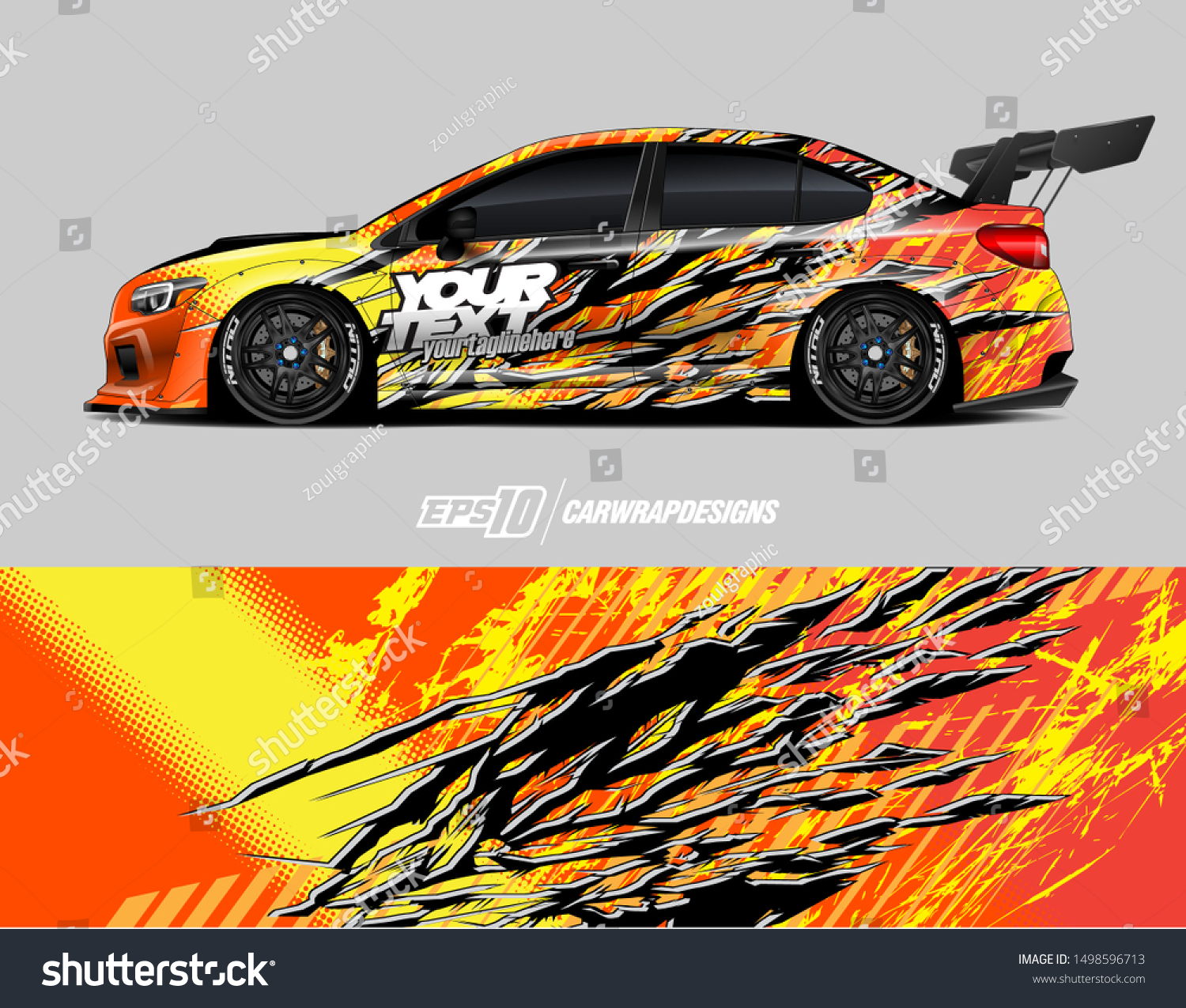 Car Wrap Graphic Abstract Racing Strip 库存矢量图（免版税）1498596713 Shutterstock 2772