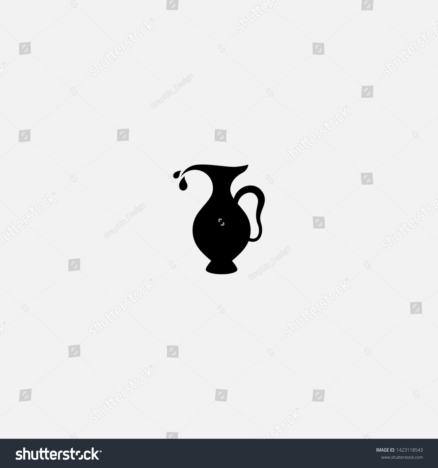 Carafe Icon Sign Signifier Vector Stock Vector (Royalty Free) 1423118543