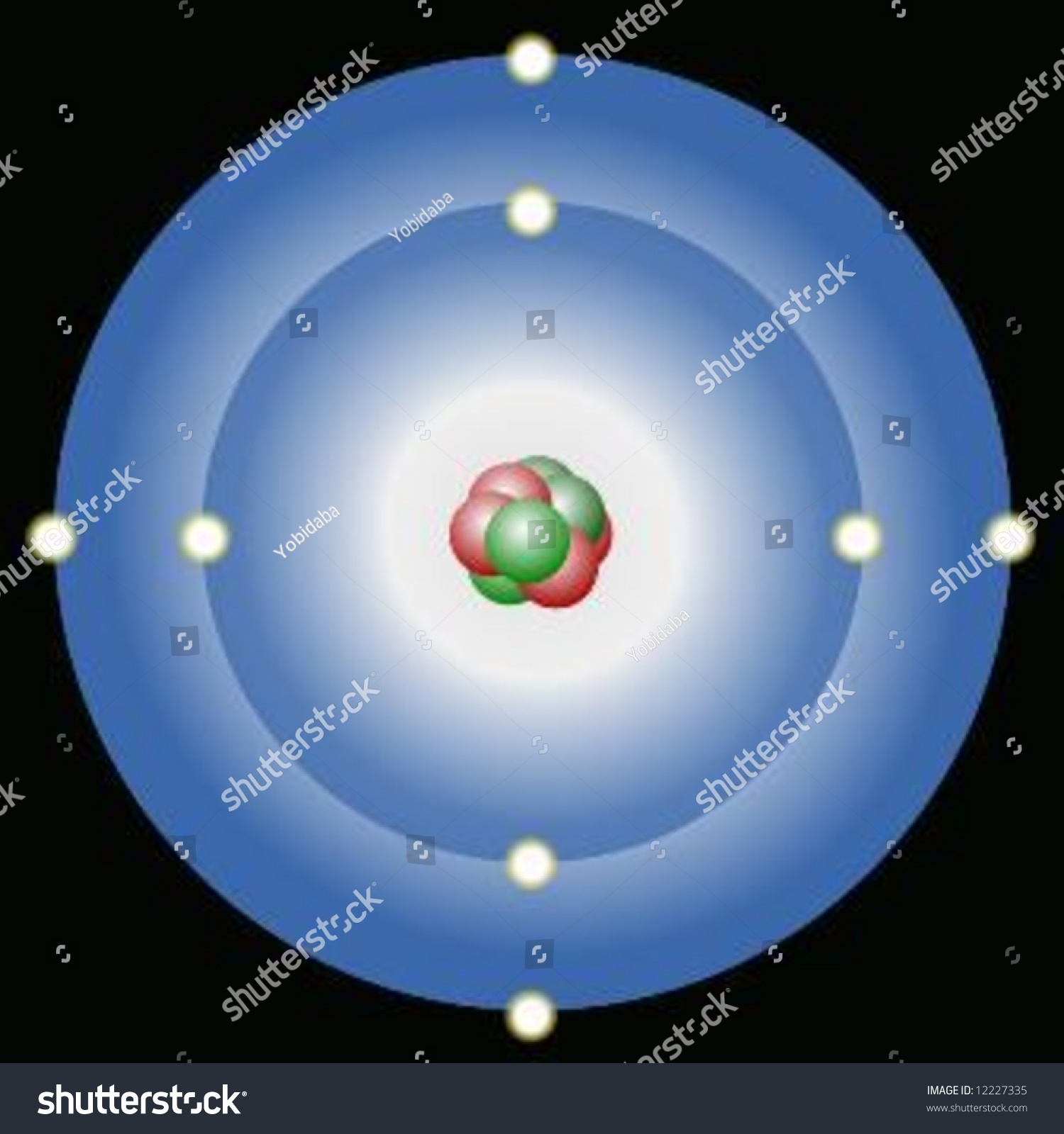 Carbon Atom Stock Vector Illustration 12227335 : Shutterstock