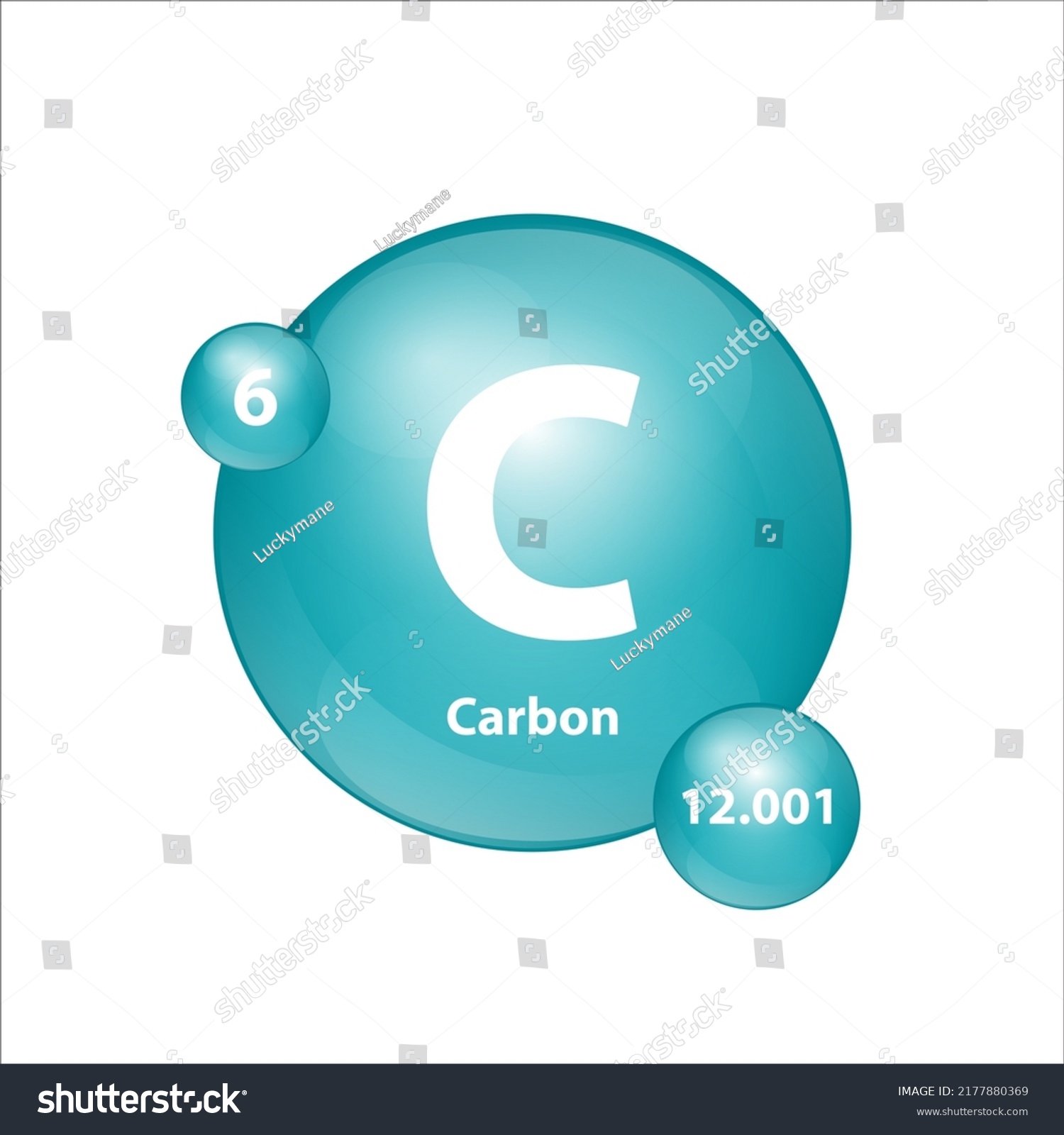 Carbon C Icon Structure Chemical Element Stock Vector (Royalty Free ...