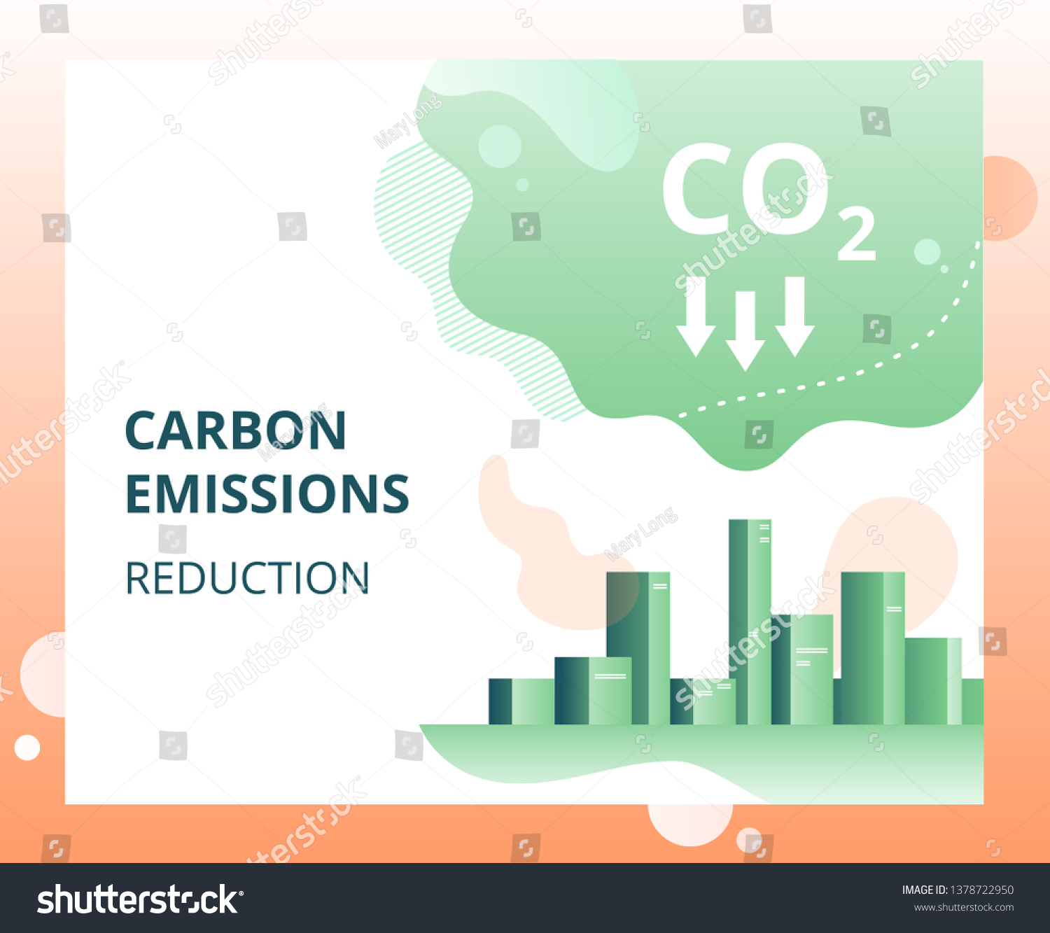 Carbon Dioxide Emissions Reduction City Vector Stock Vector (Royalty ...