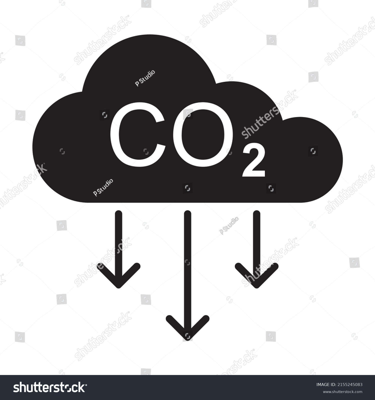 Carbon Emissions Reduction Icon Vector Graphic Stock Vector (Royalty ...