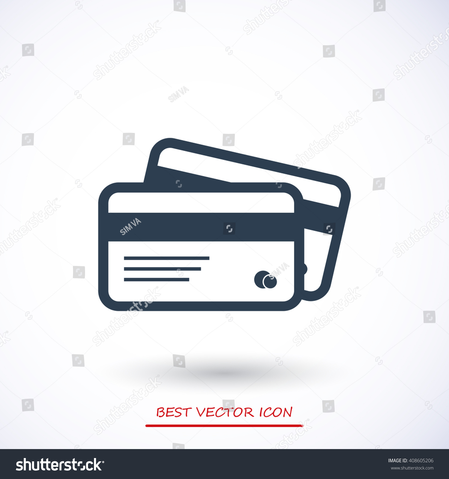Card Icon Stock Vector Illustration 408605206 : Shutterstock