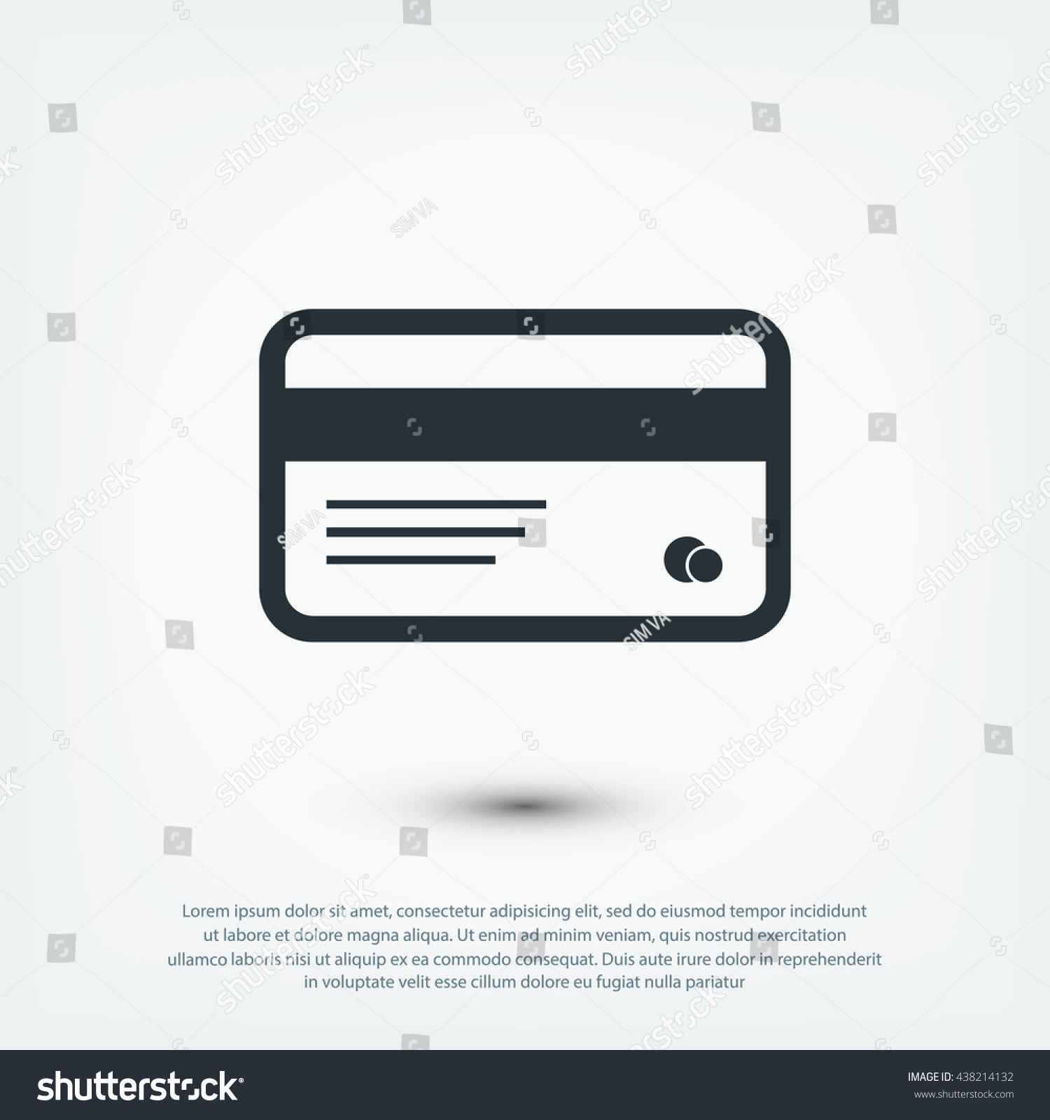 Card Icon Stock Vector Illustration 438214132 : Shutterstock