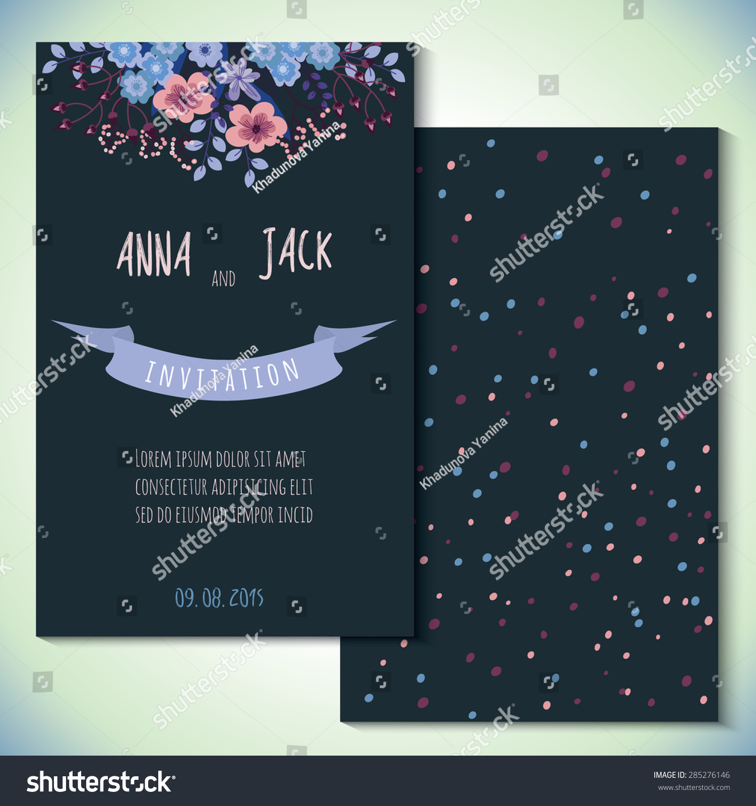 Card Templates Wedding Invitation Save Date Stock Vector Royalty Free