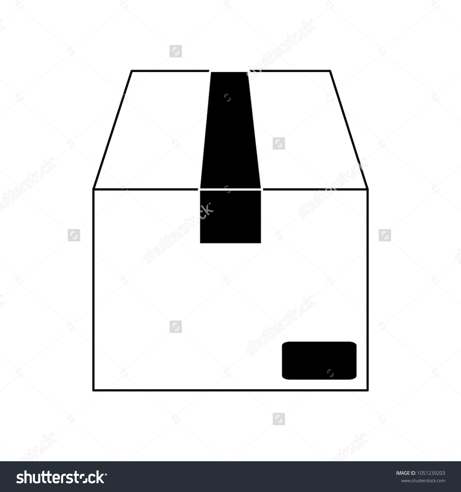 Cardboard Box Symbol Stock Vector (Royalty Free) 1051239203