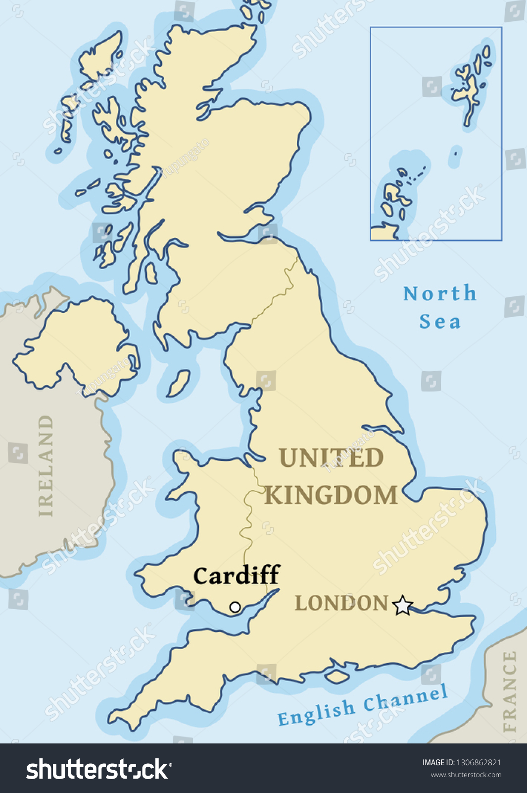 Cardiff In Uk Map Cardiff Map Location City Marked United Stock Vector (Royalty Free)  1306862821 | Shutterstock