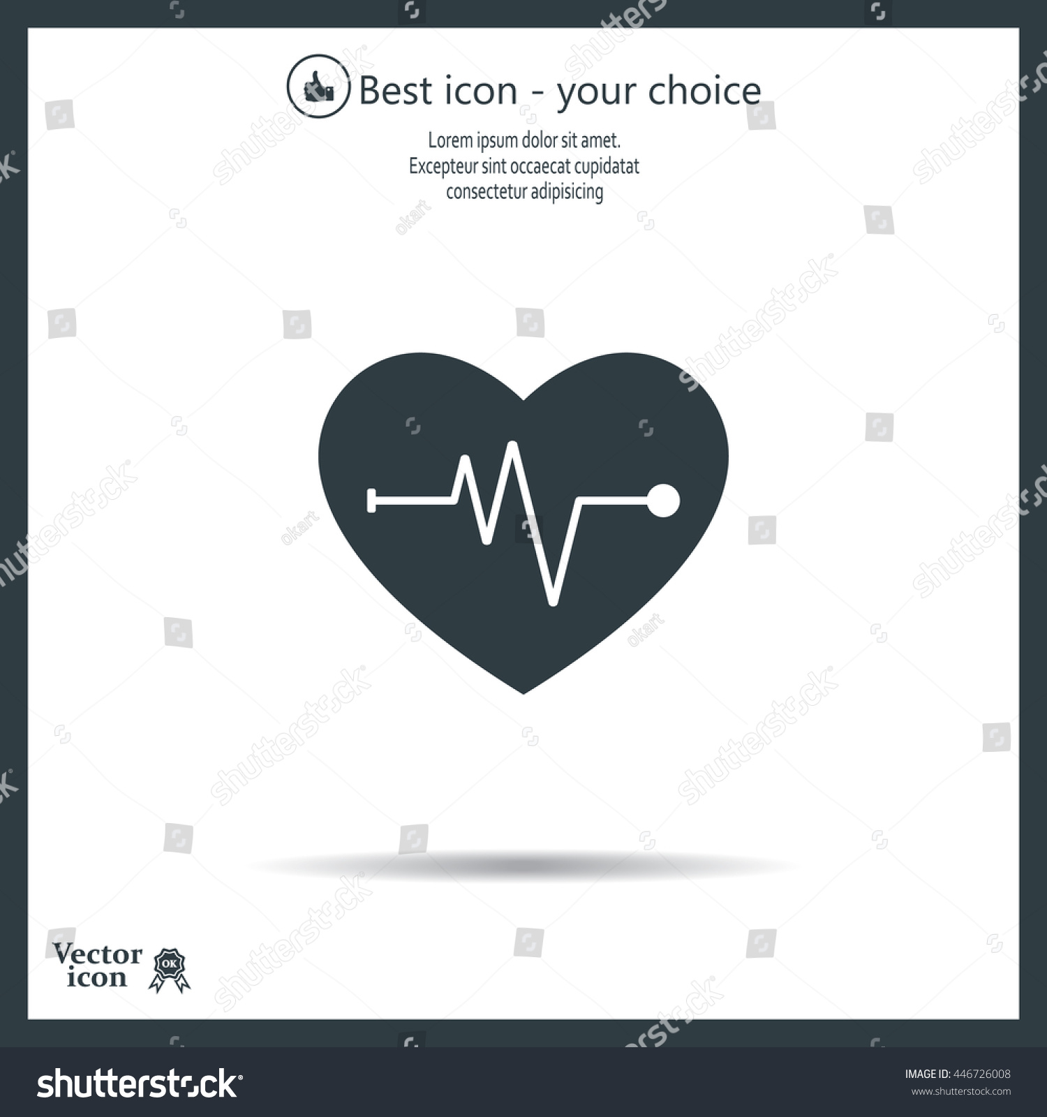 Cardiogram Icon Vector Stock Vector (Royalty Free) 446726008 | Shutterstock