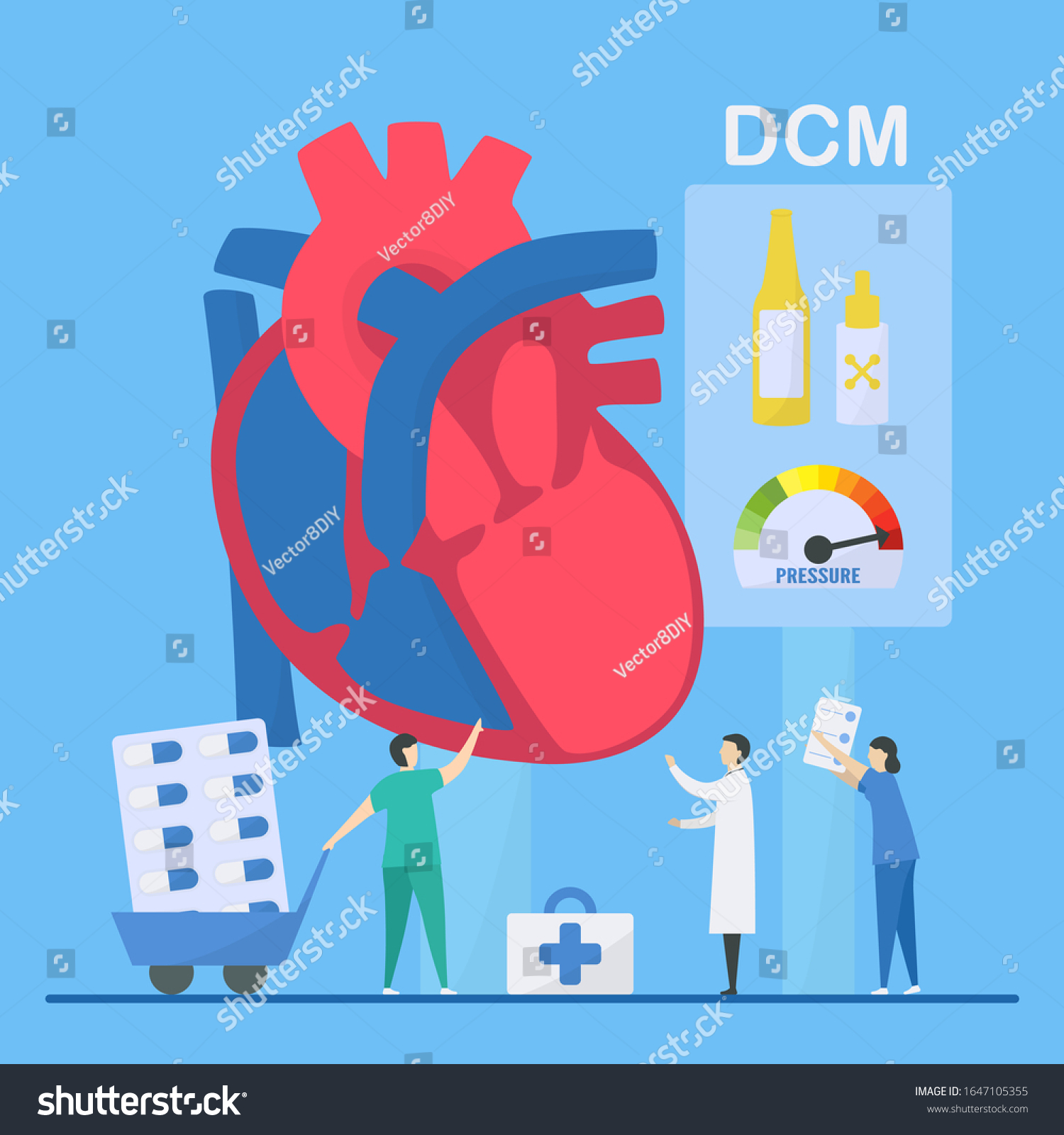 Cardiology Vector Illustration This Disease Calls Stock Vector Royalty