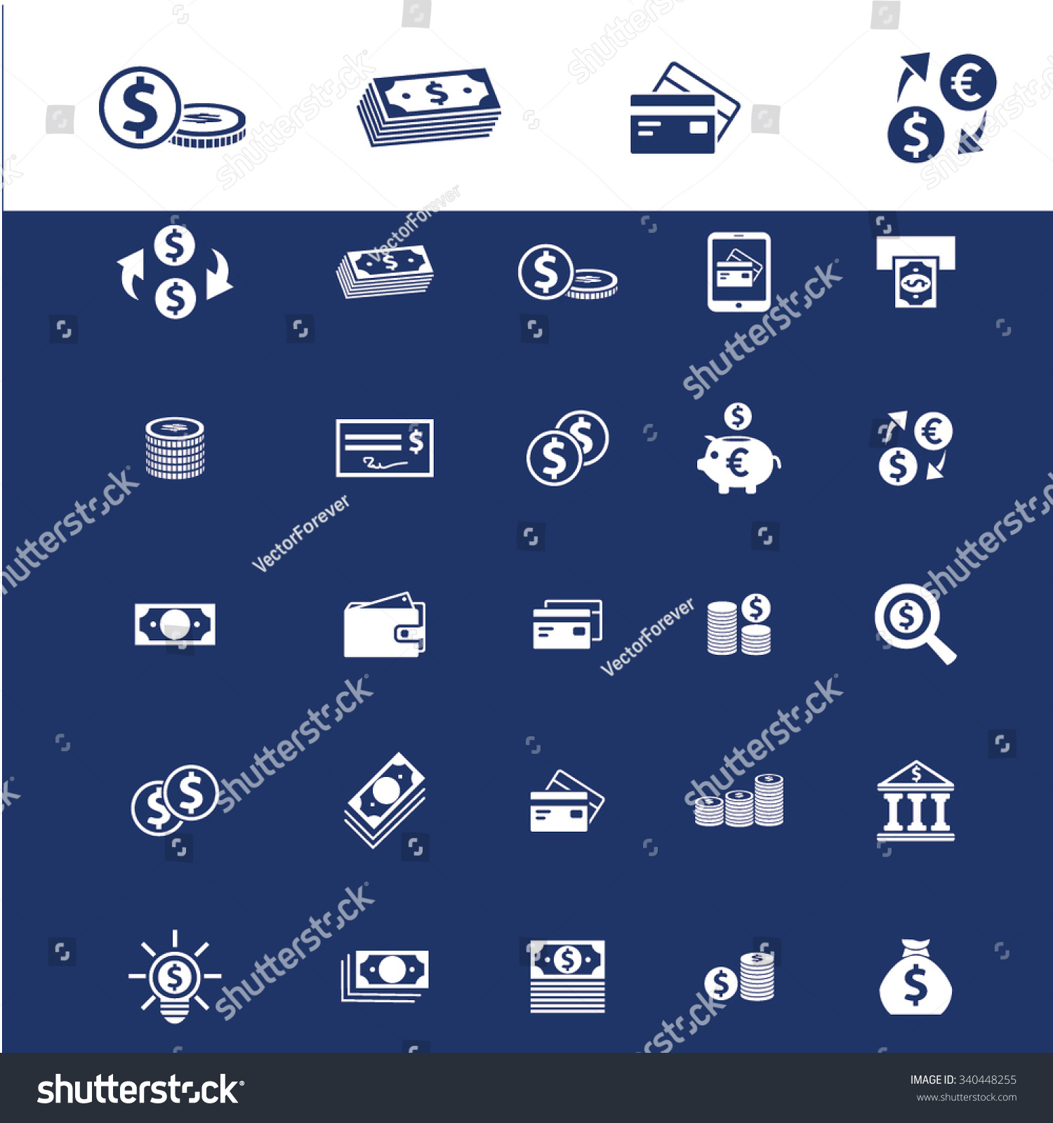 Cards Cash Money Payment Atm Dollar Stock Vector 340448255 ...