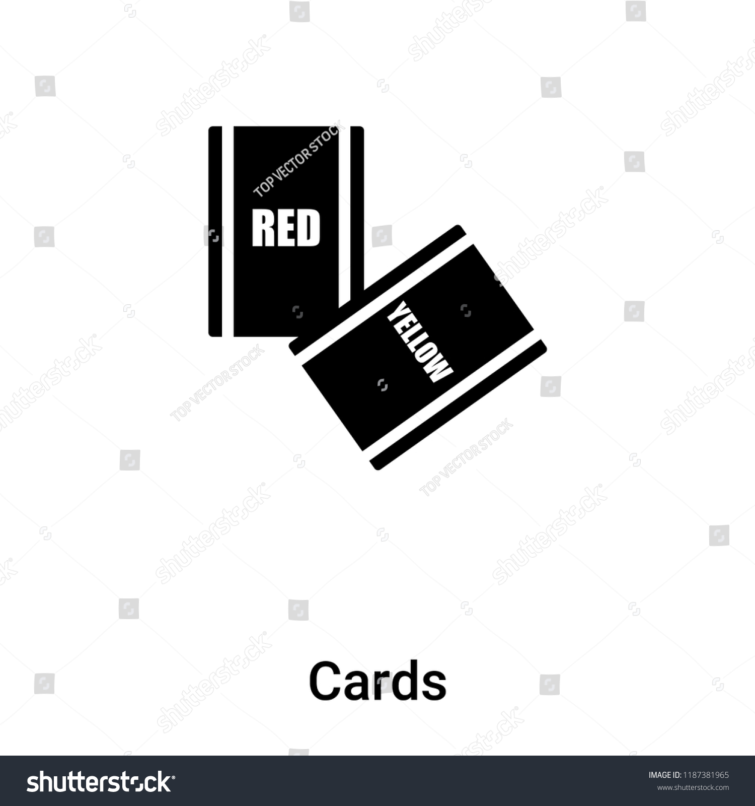 SVG of Cards icon vector isolated on white background, logo concept of Cards sign on transparent background, filled black symbol svg