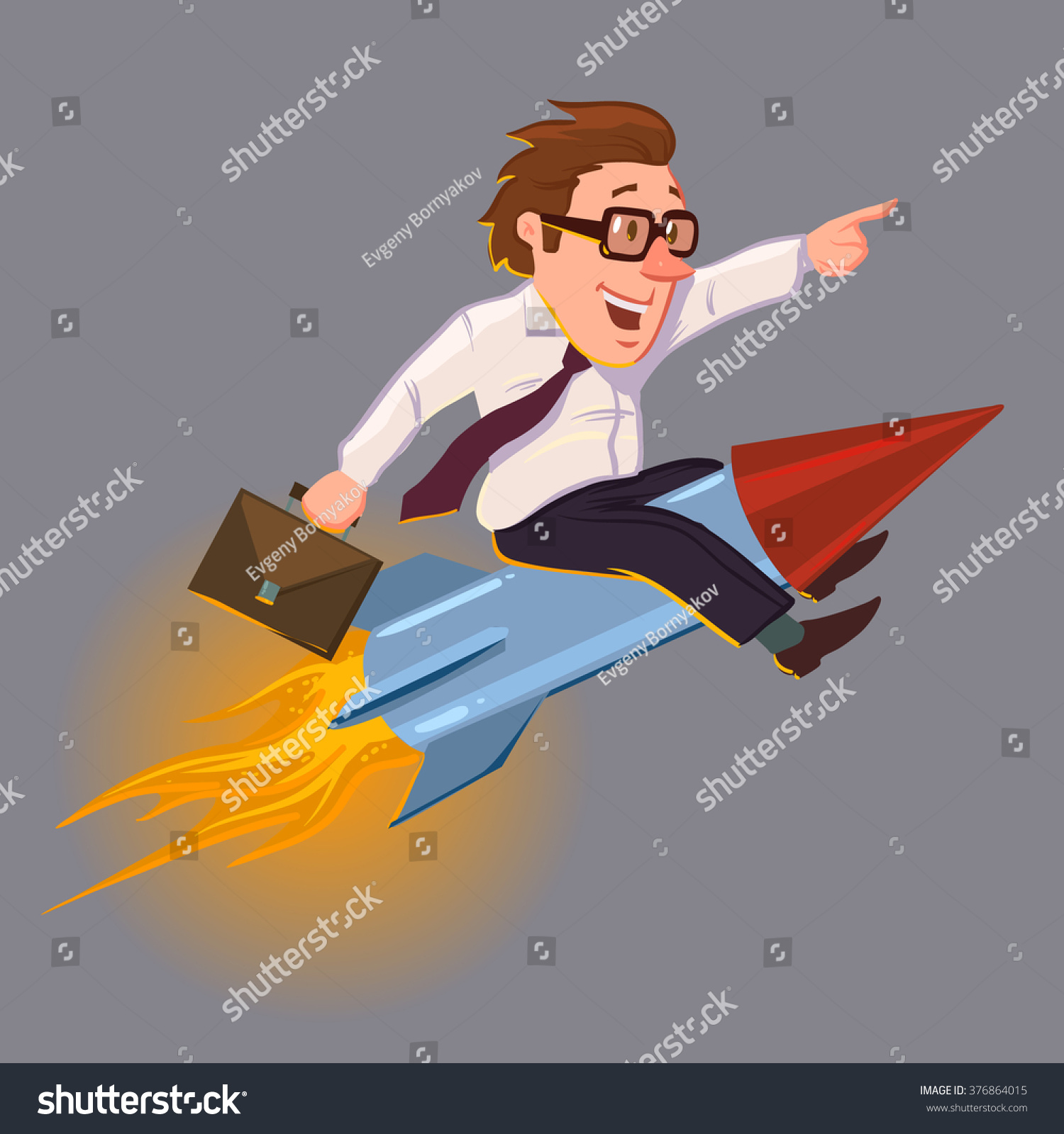 Career Development Rocket Success Happy Cartoon Stock Vector 376864015 ...