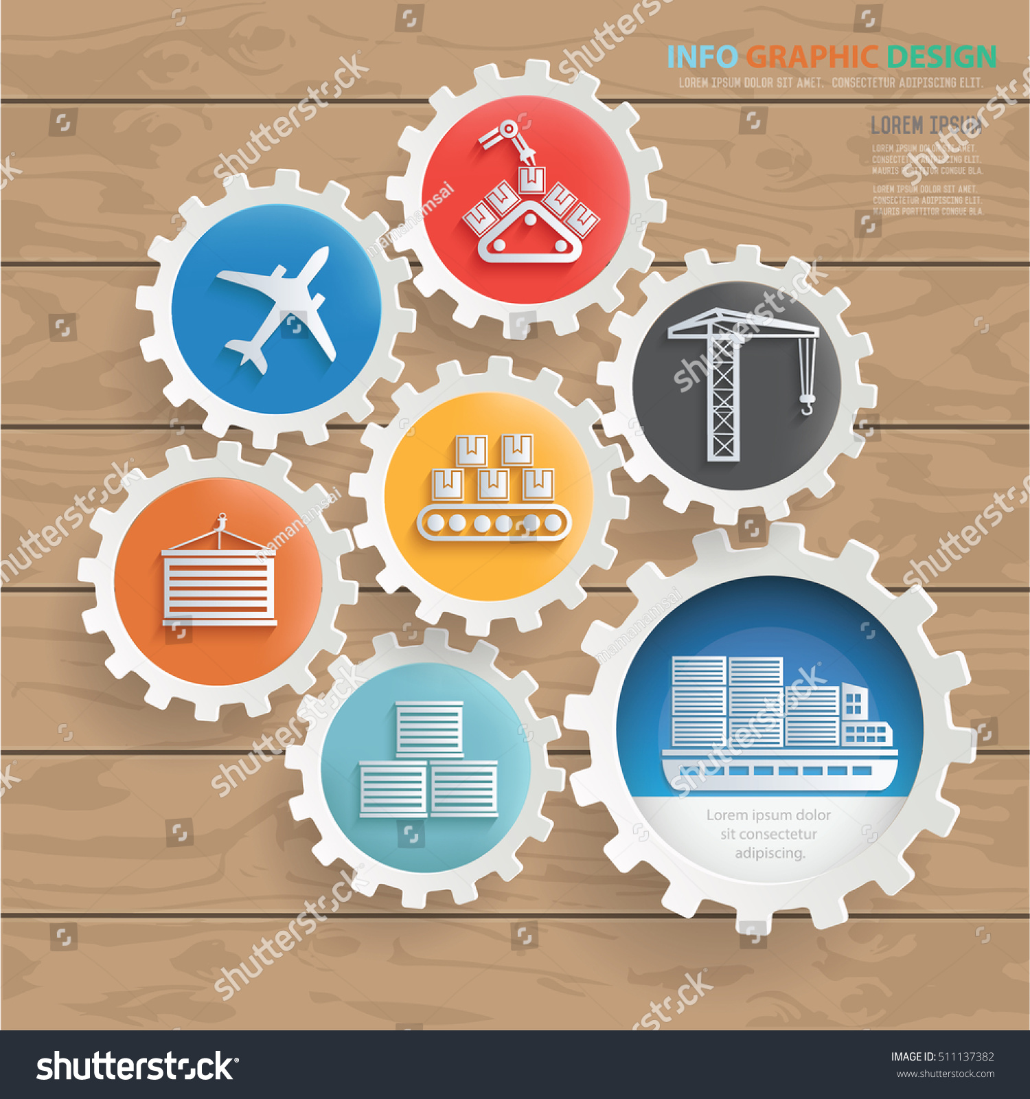 Cargo Shipping Concept Designclean Vector Stock Vector (Royalty Free ...