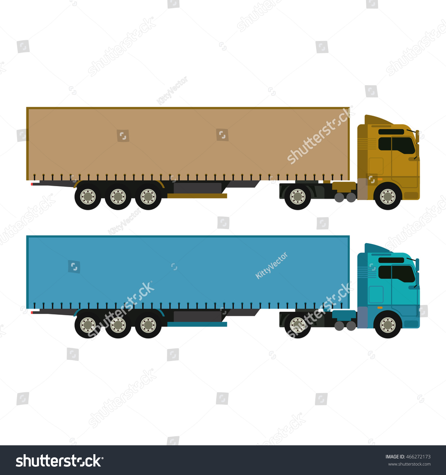 Cargo Truck Vector Illustration Isolated On Stock Vector (Royalty Free ...