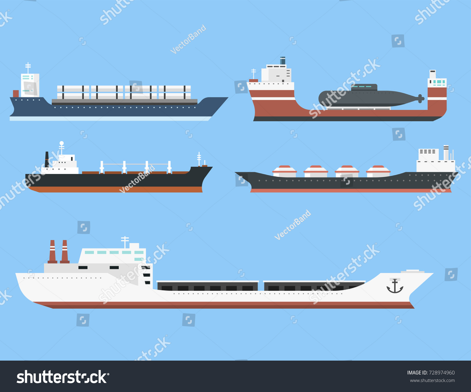 SVG of Cargo vessels and tankers shipping delivery bulk carrier train freight boat tankers isolated on background vector illustration svg