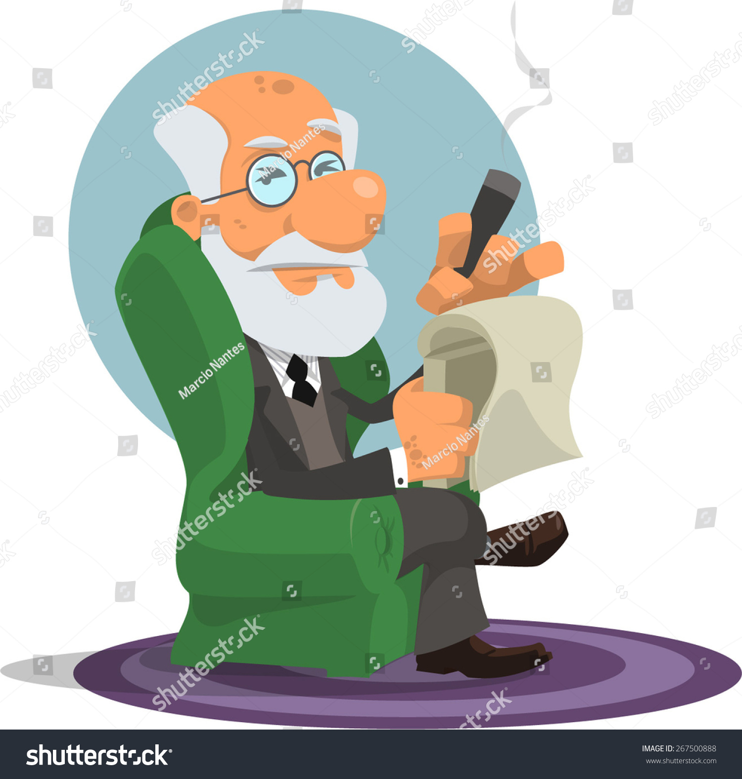 Caricature Sigmund Freud Stock Vector Royalty Free