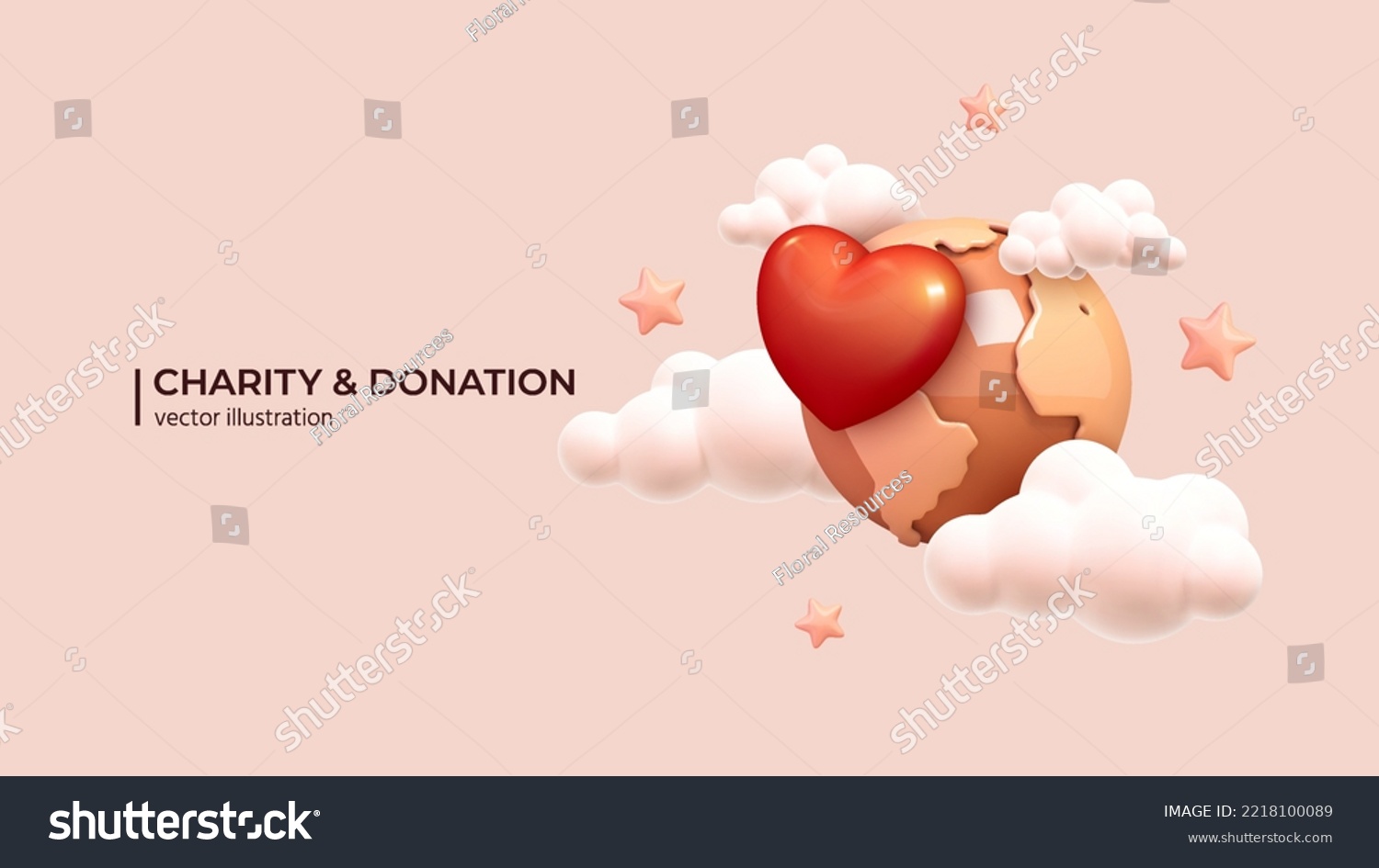 SVG of Carity - 3D Concept of support and kindness in community. Share empathy and hope with needy. Help and compassion in life. Realistic 3d cartoon minimal style. Vector illustration svg