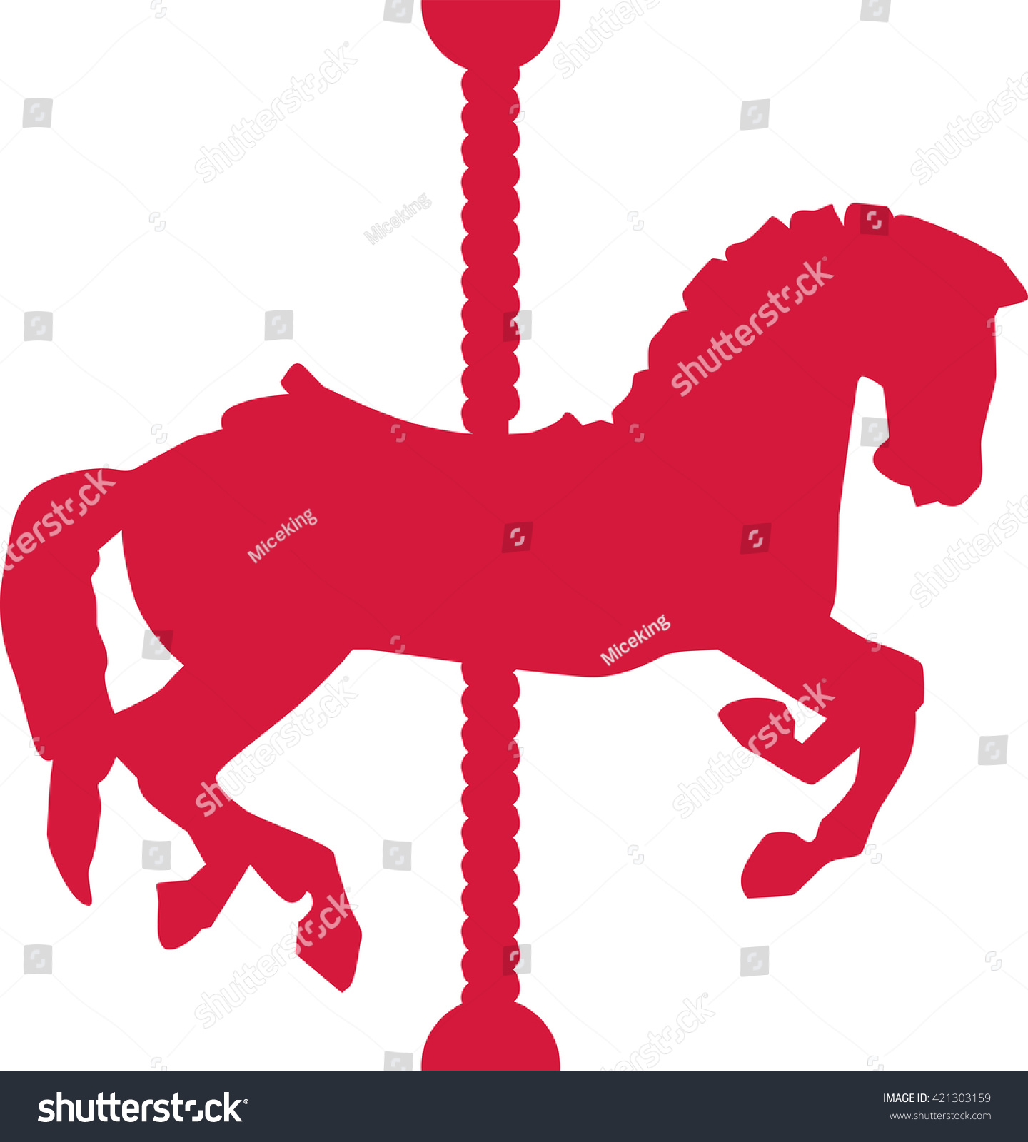 Carousel Horse Stock Vector Royalty Free 421303159 Shutterstock