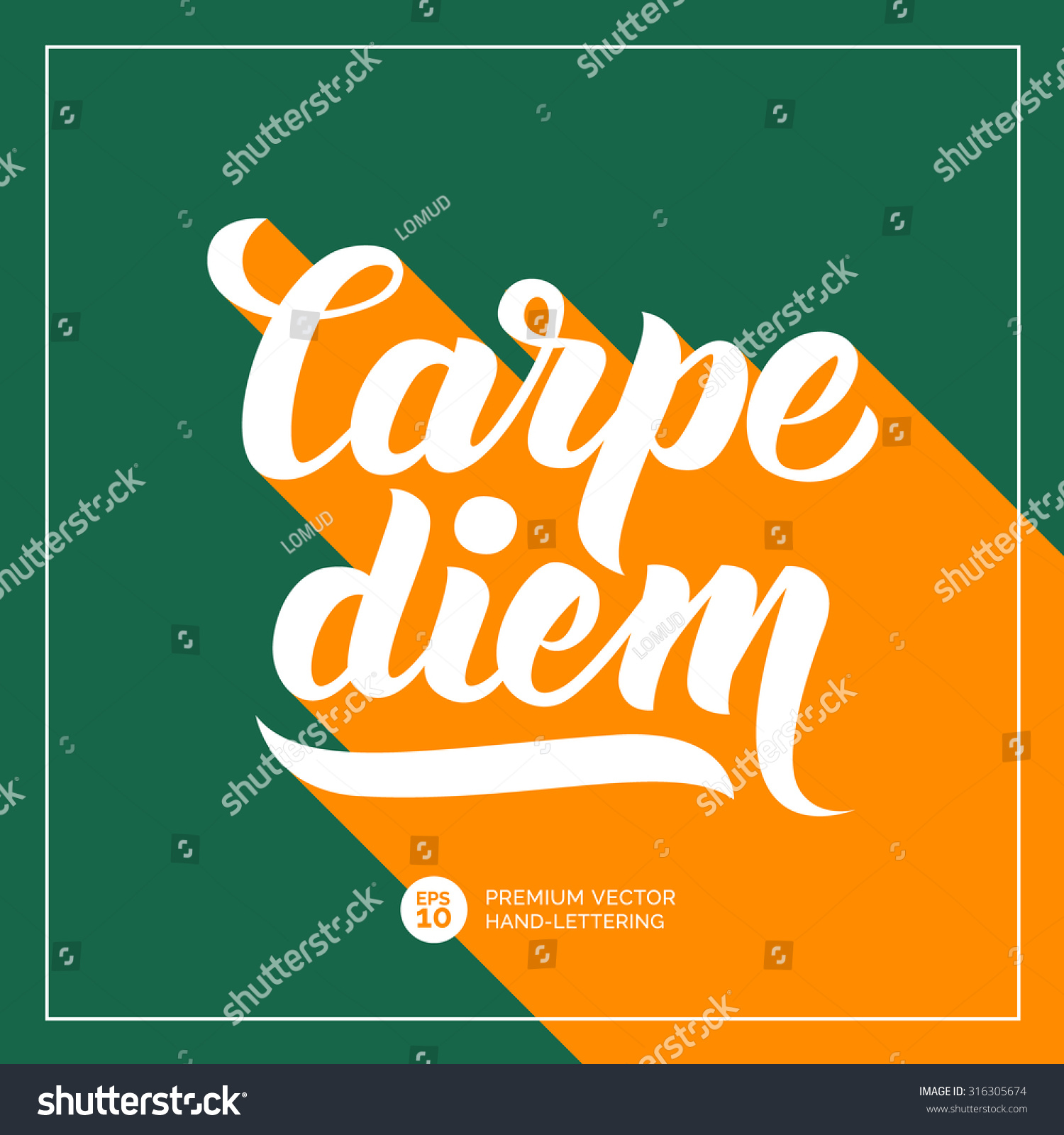 Carpe Diem Latin Translation Catch Moment Stock Vector Royalty Free