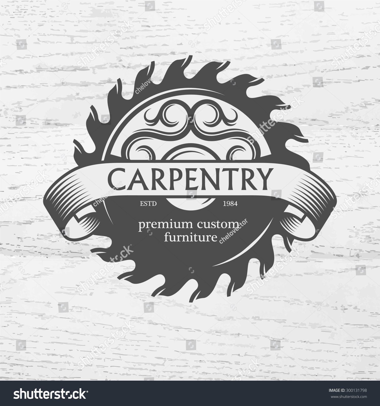 Carpenter Design Element In Vintage Style For Logo Label 
