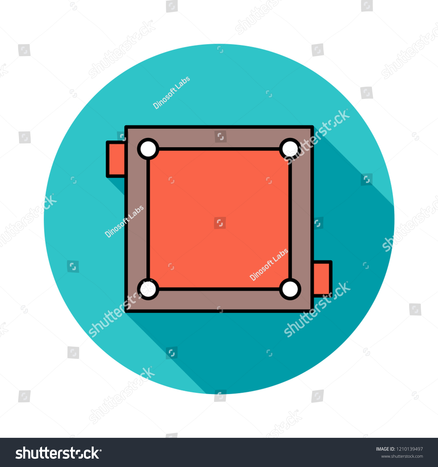 Carrom Board Table Game Stock Vector Royalty Free 1210139497