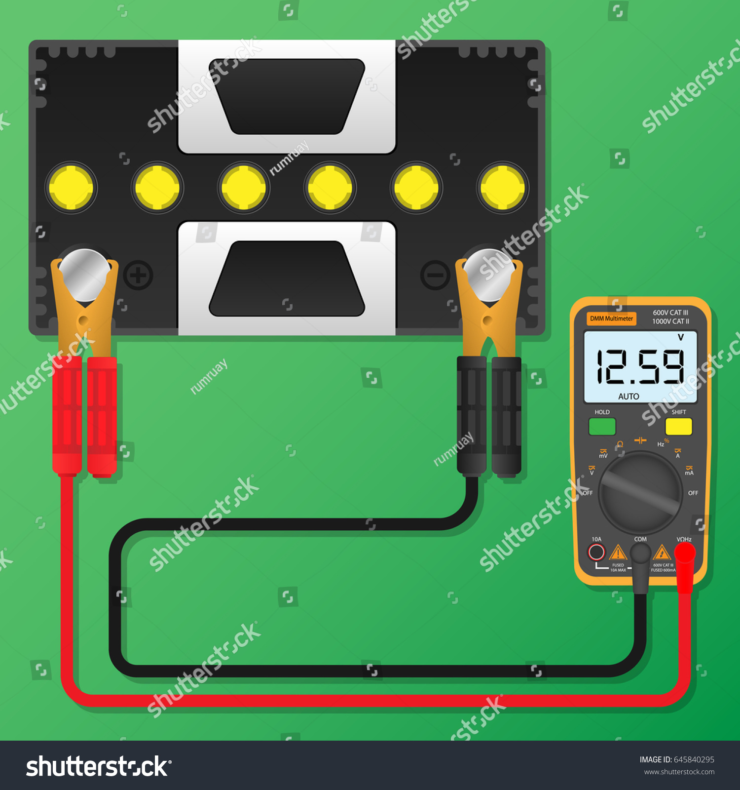 SVG of Cars Battery Checking With Voltmeter Charge Connect Jump svg