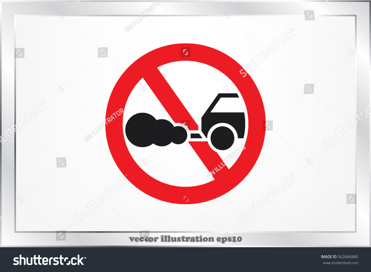 Cars Circle No Smoking Sign Illustration Stock Vector (Royalty Free ...