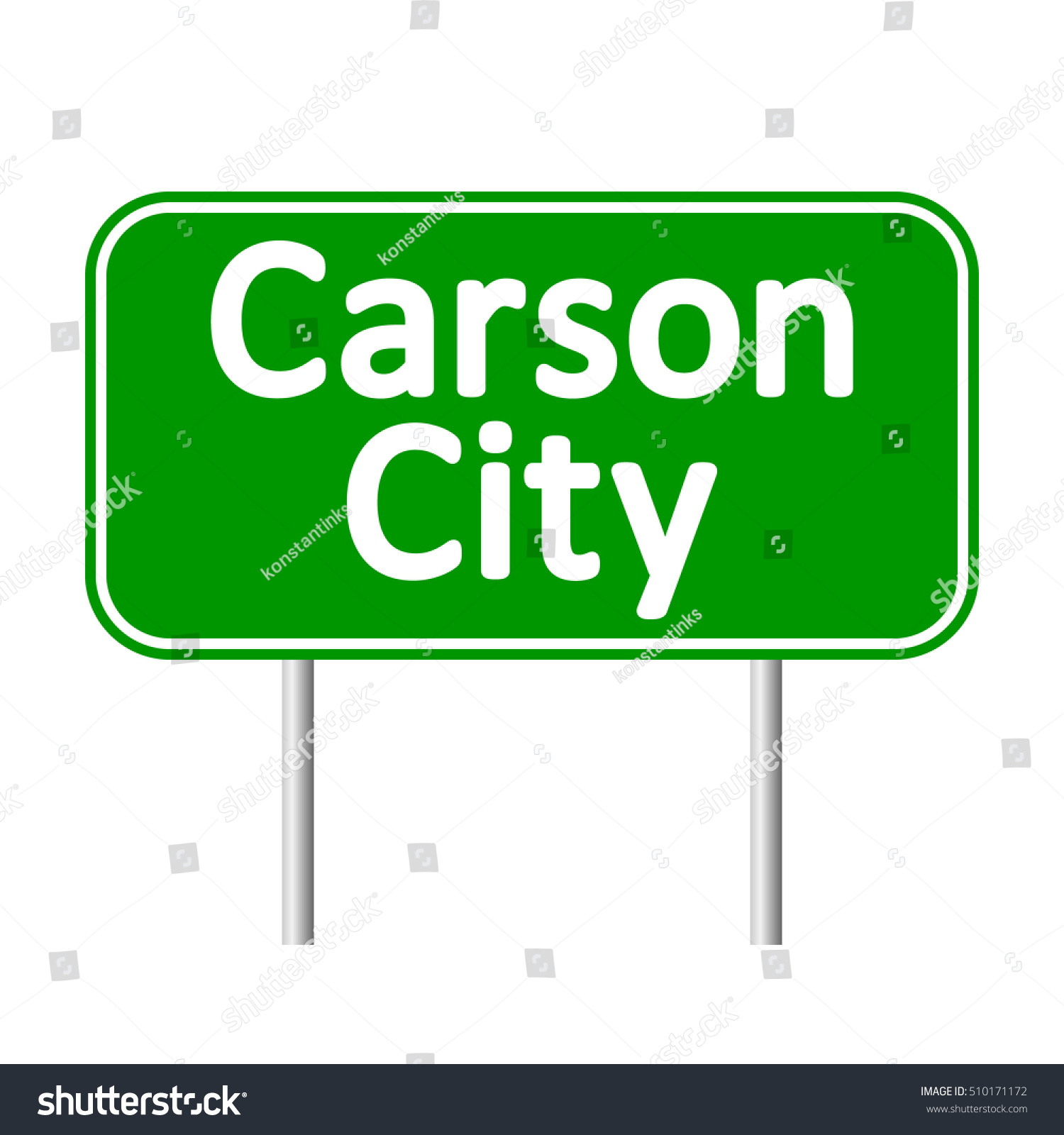 SVG of Carson City green road sign isolated on white background svg