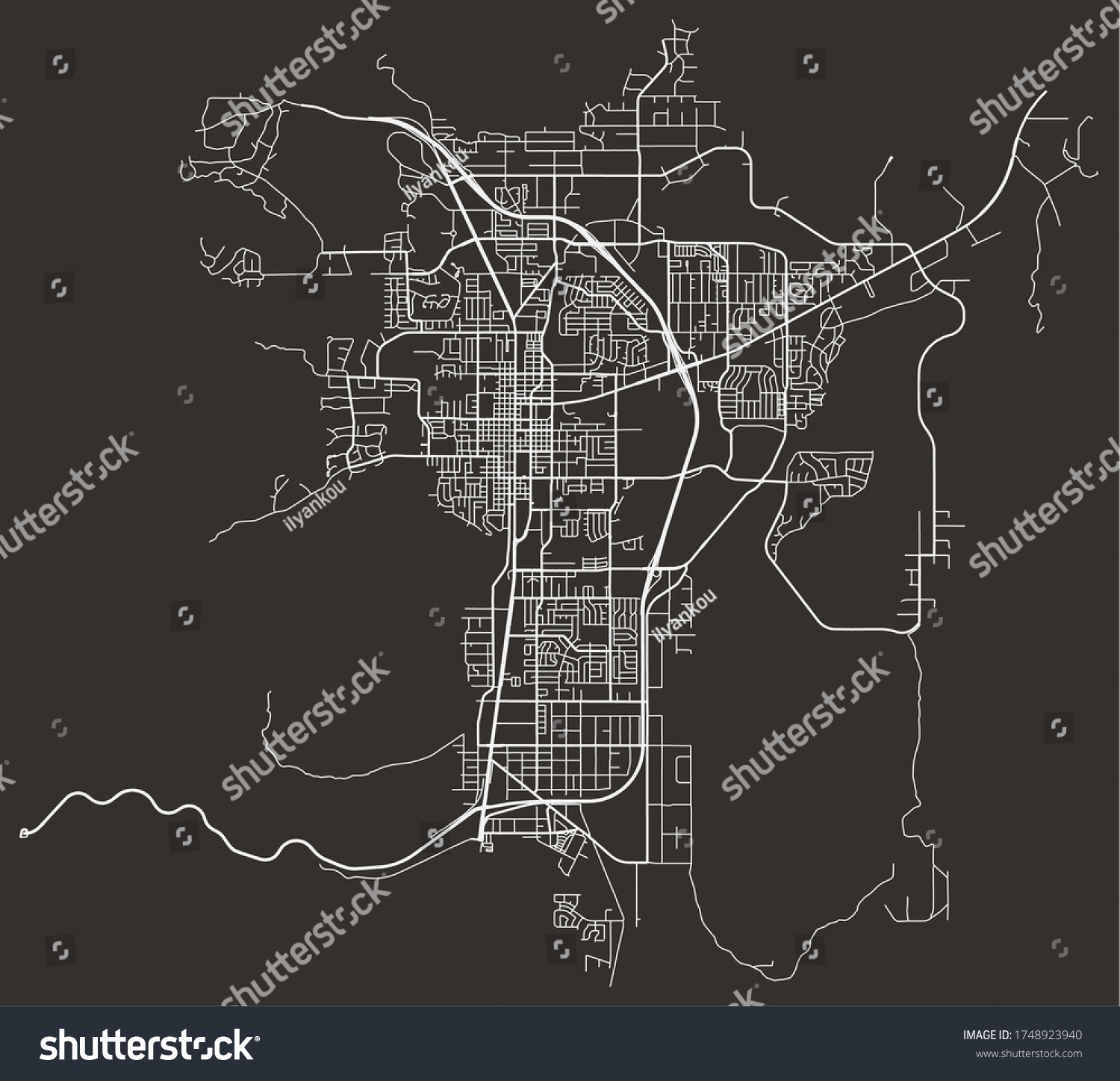 SVG of Carson City, Nevada, United States city plan–roads and highways, downtown and suburbs, town blueprint poster, transport network svg
