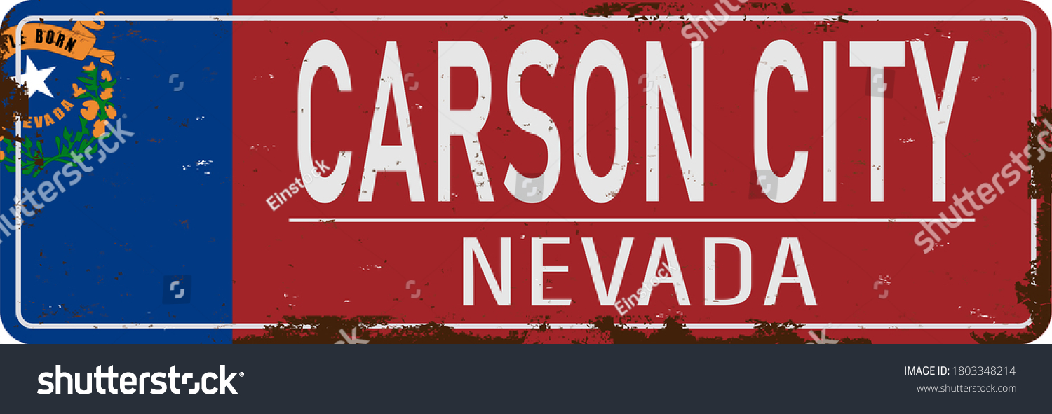 SVG of Carson City red road sign isolated on white background svg