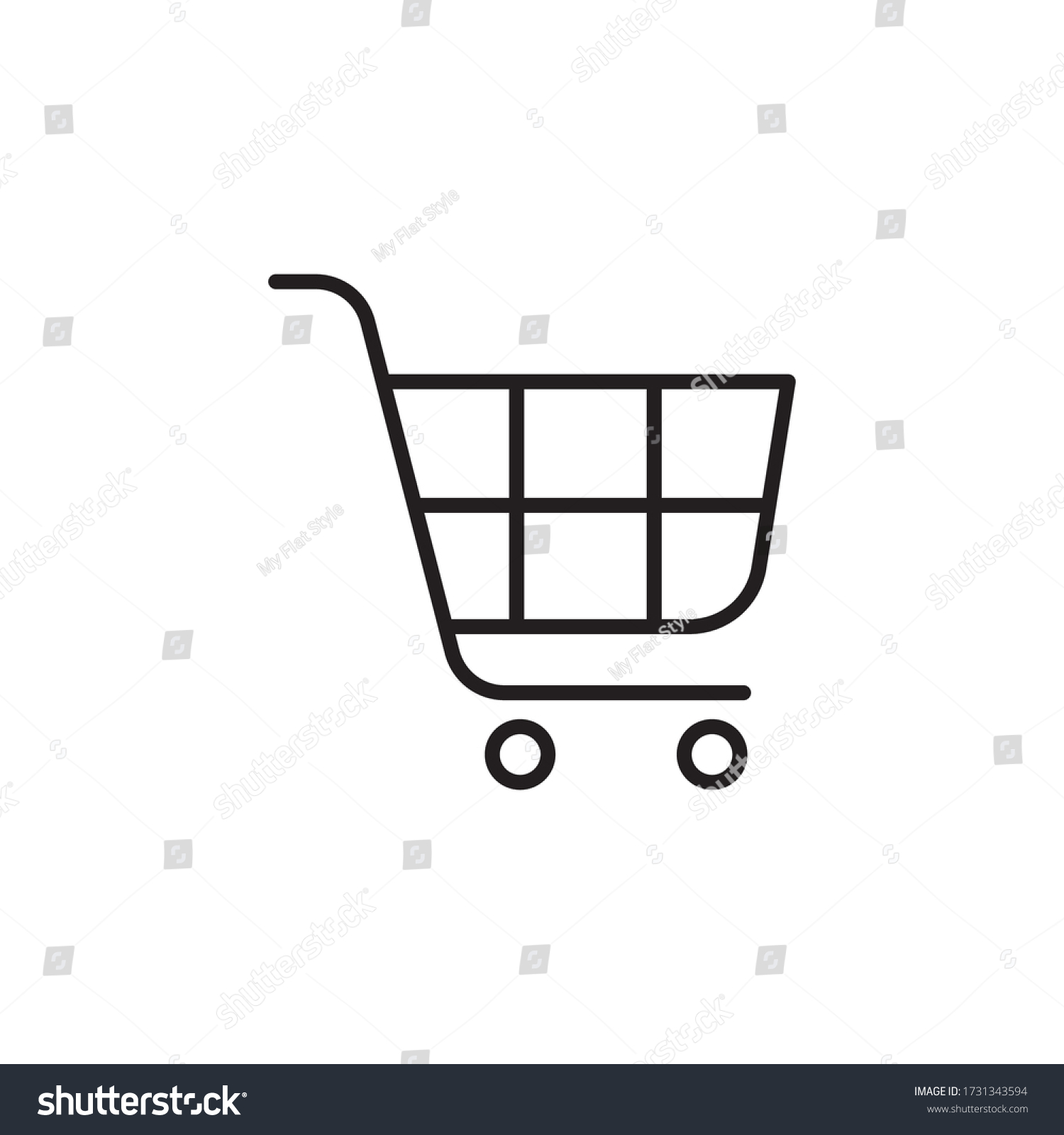 Cart Icon Outline Design Vector Isolated Stock Vector (Royalty Free ...